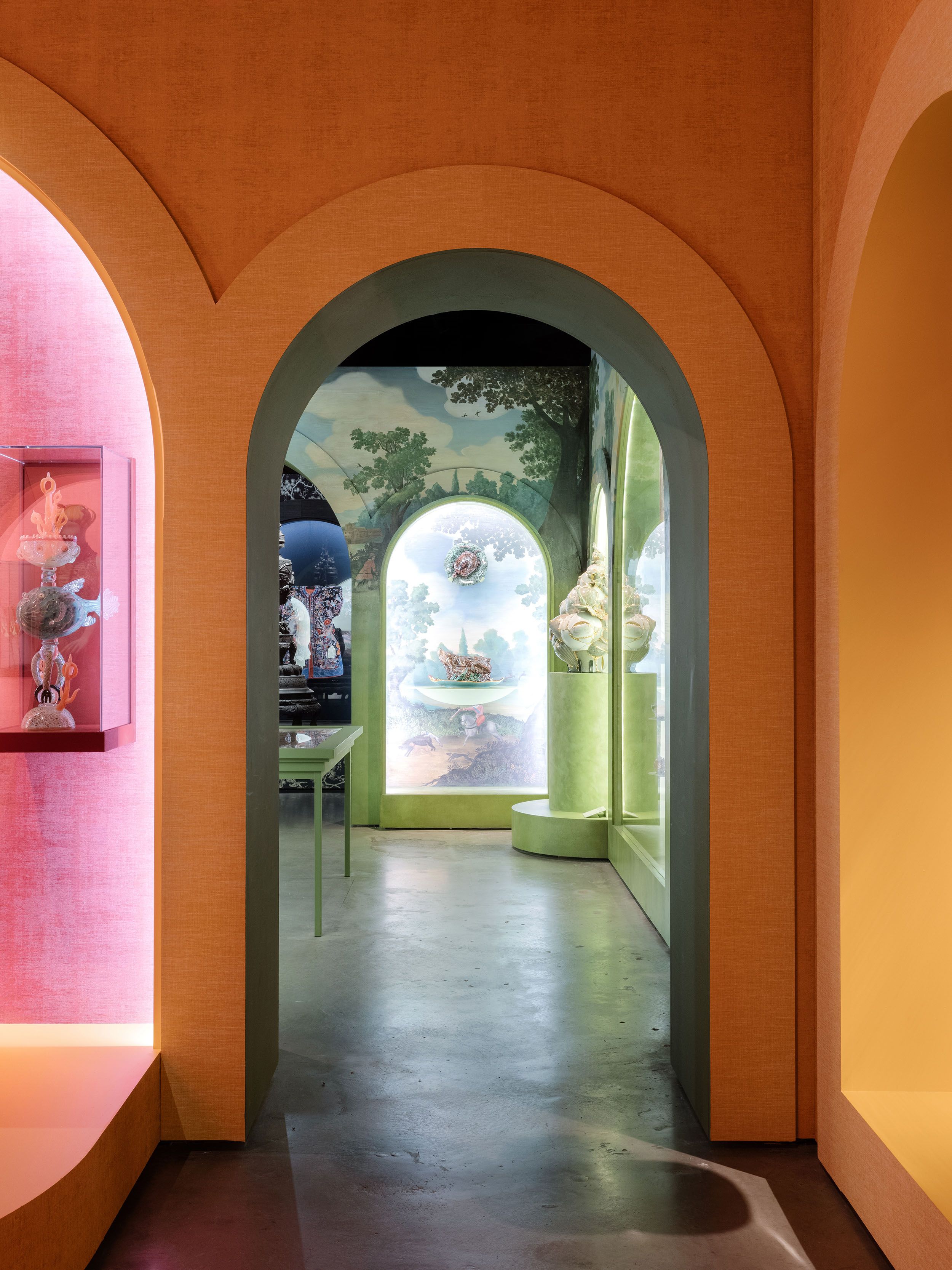 Archways in exhibition.