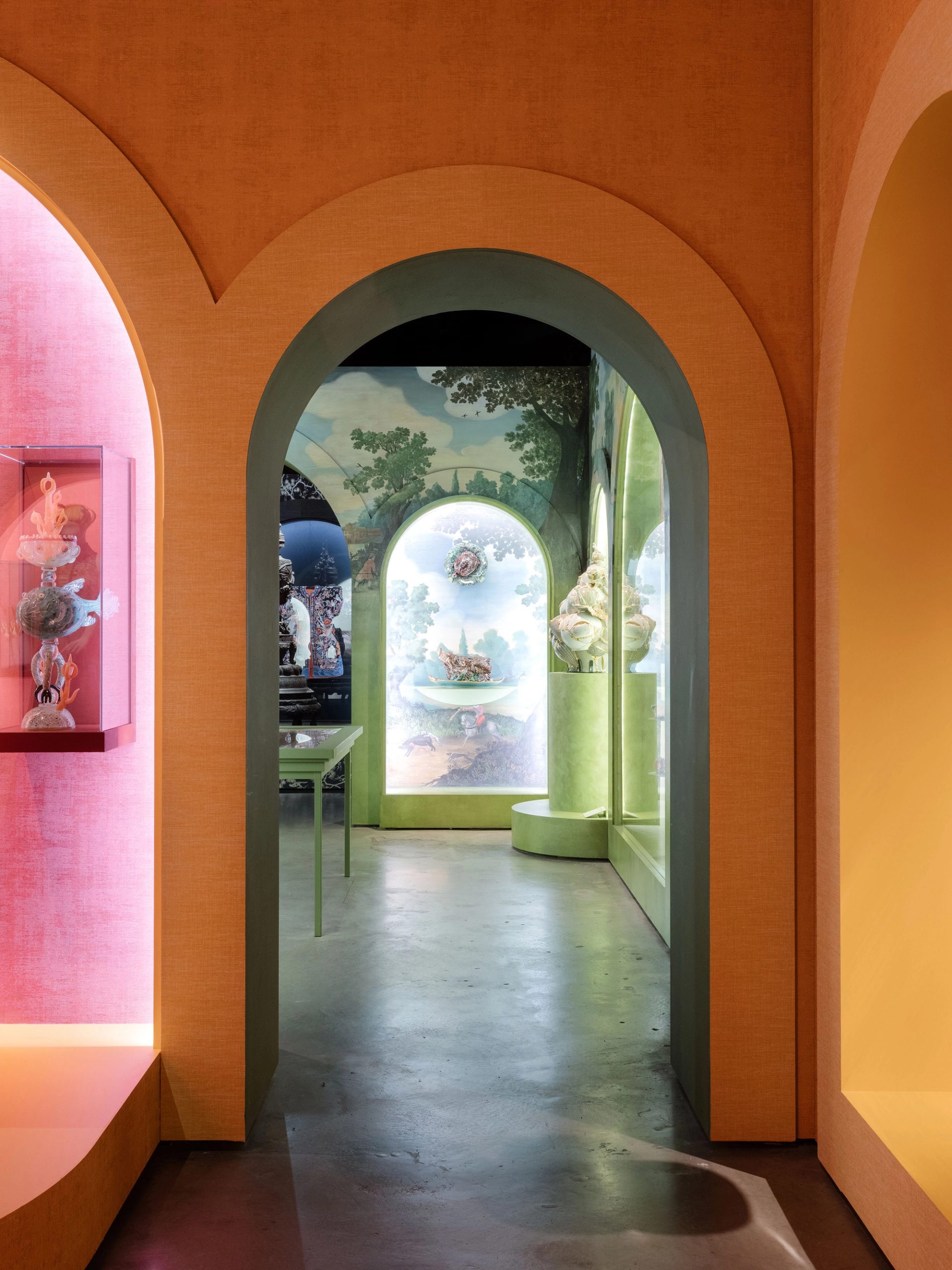 Archways in exhibition.