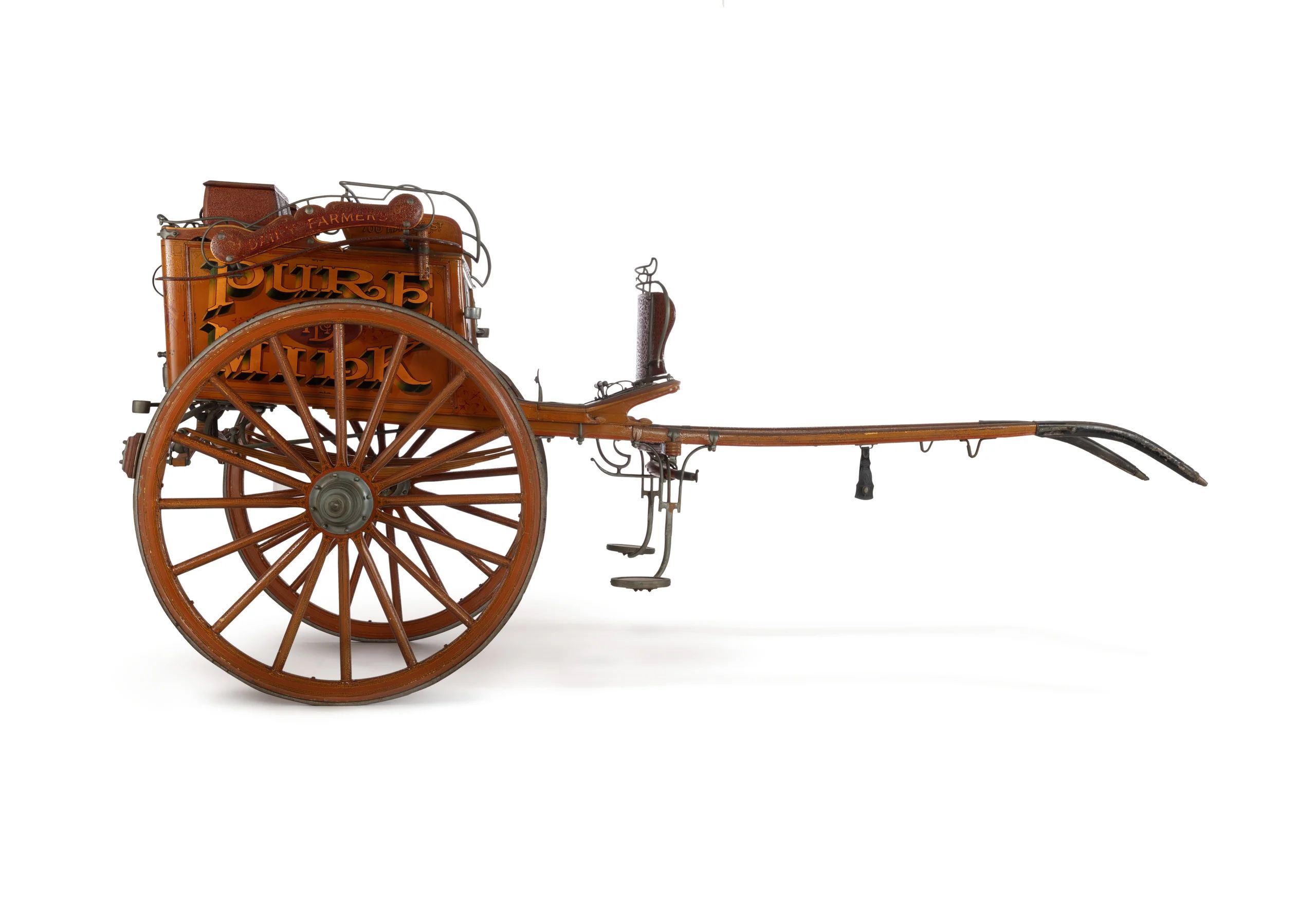 Horse-drawn Dairy Farmers' milk delivery cart.