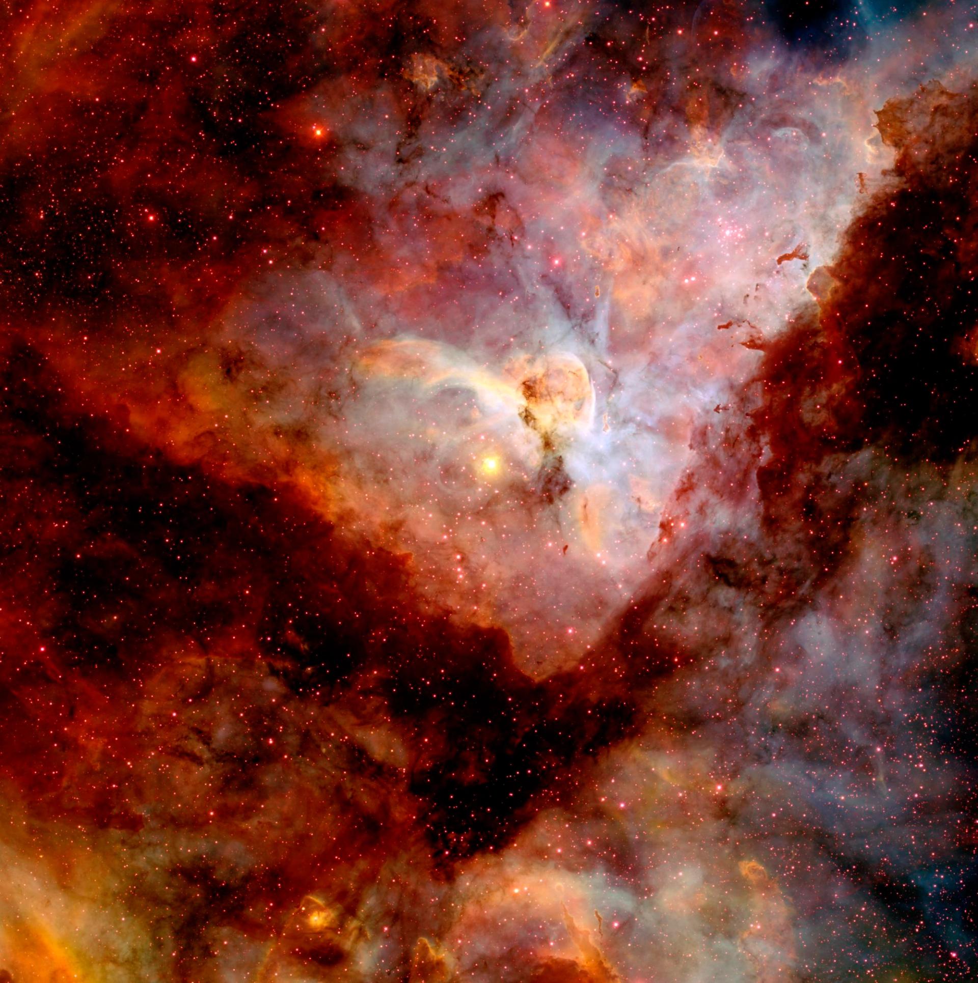 Astronomical image of Carina Nebula.