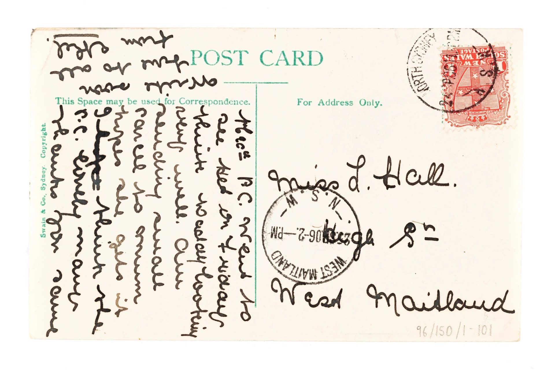 Handwritten postcard.