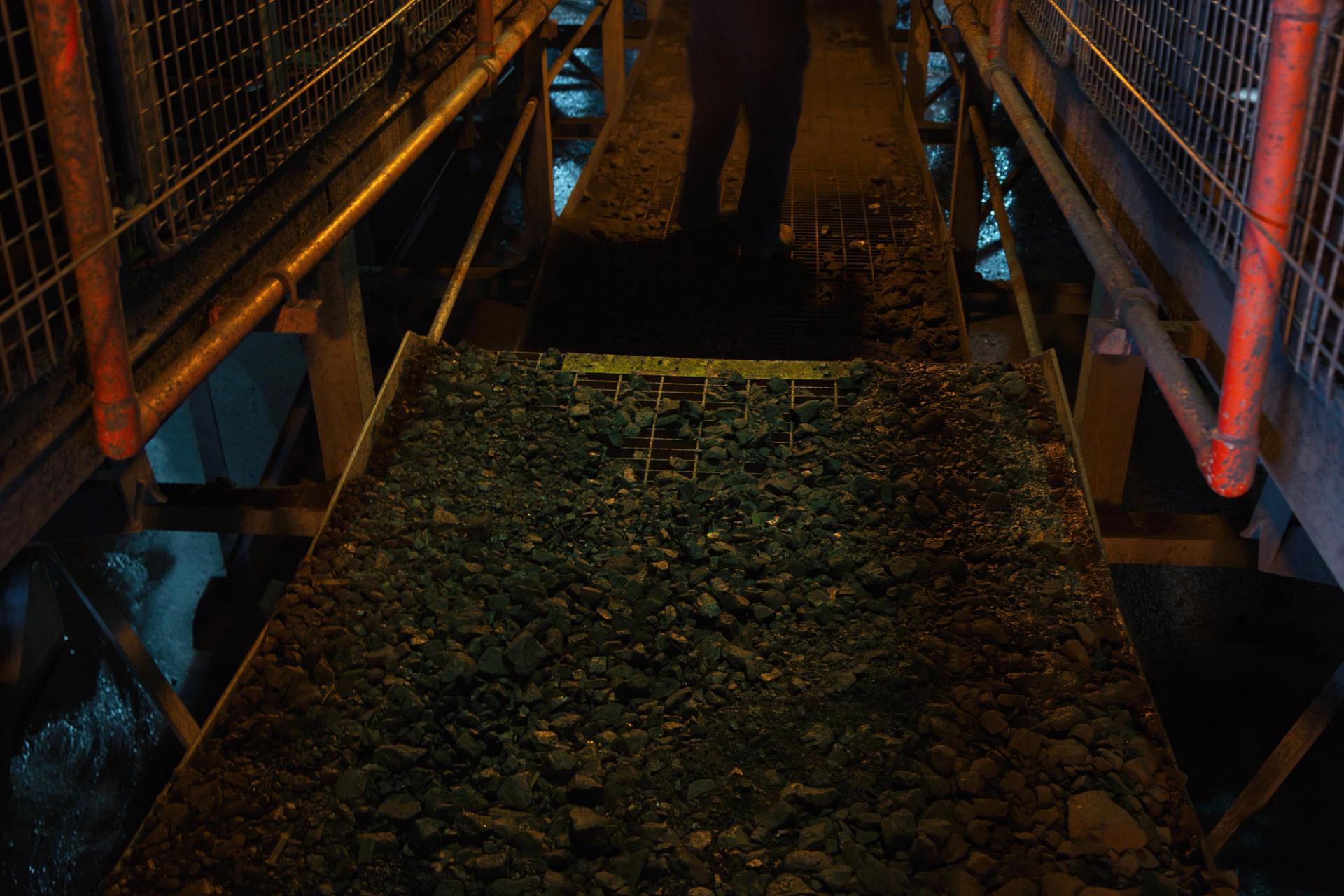 Inside a power station.