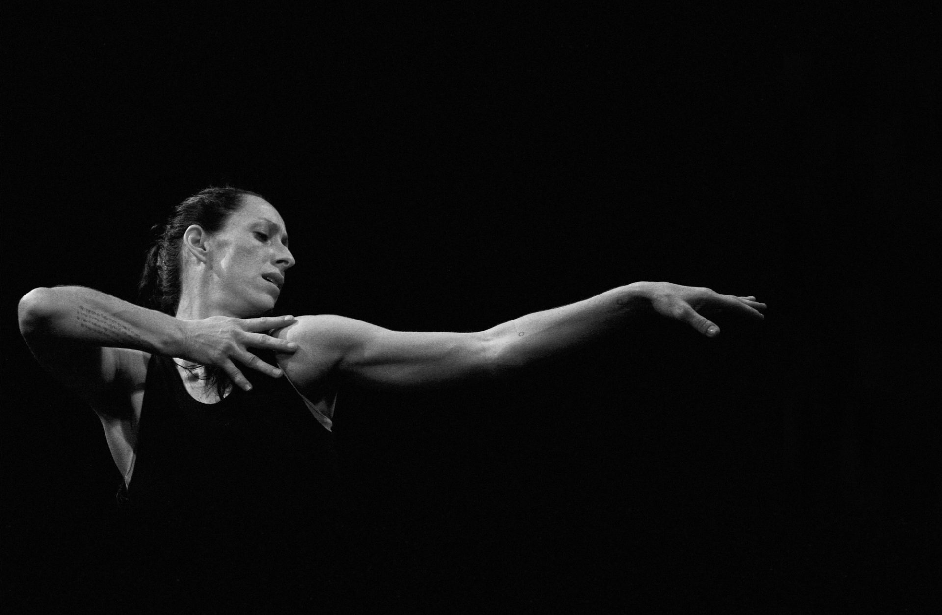 Figure dancing in the dark