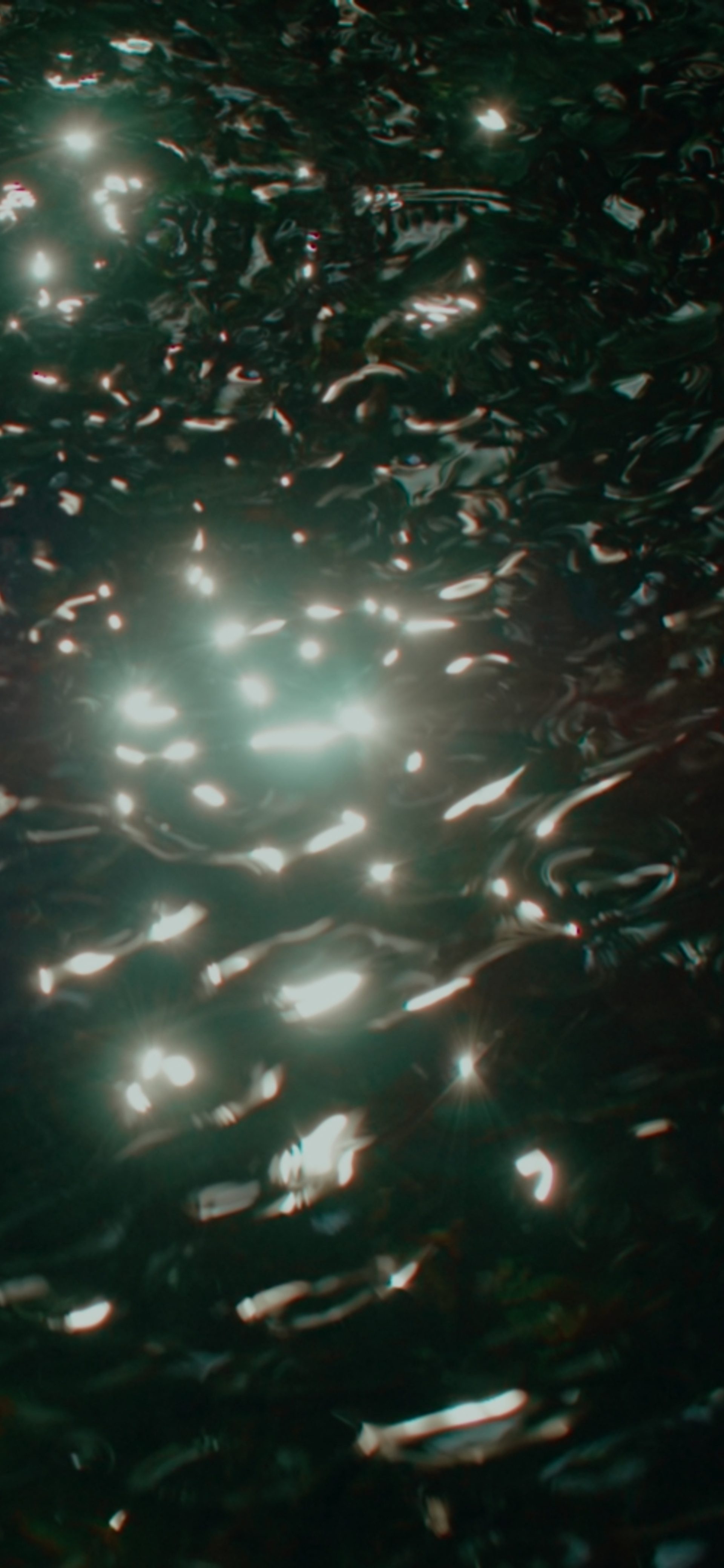 Sun reflected upon ripples of dark water
