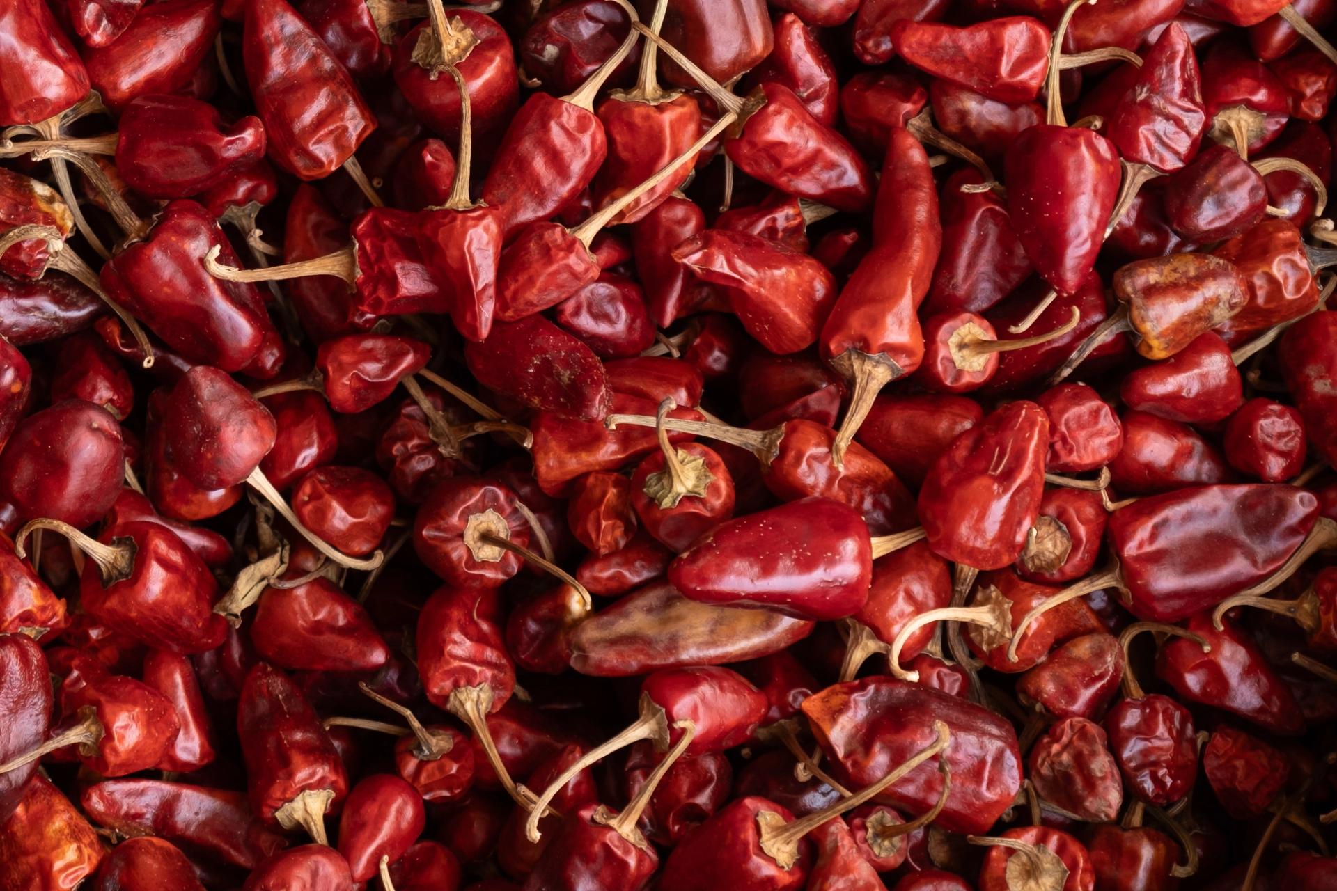 Red chillies.