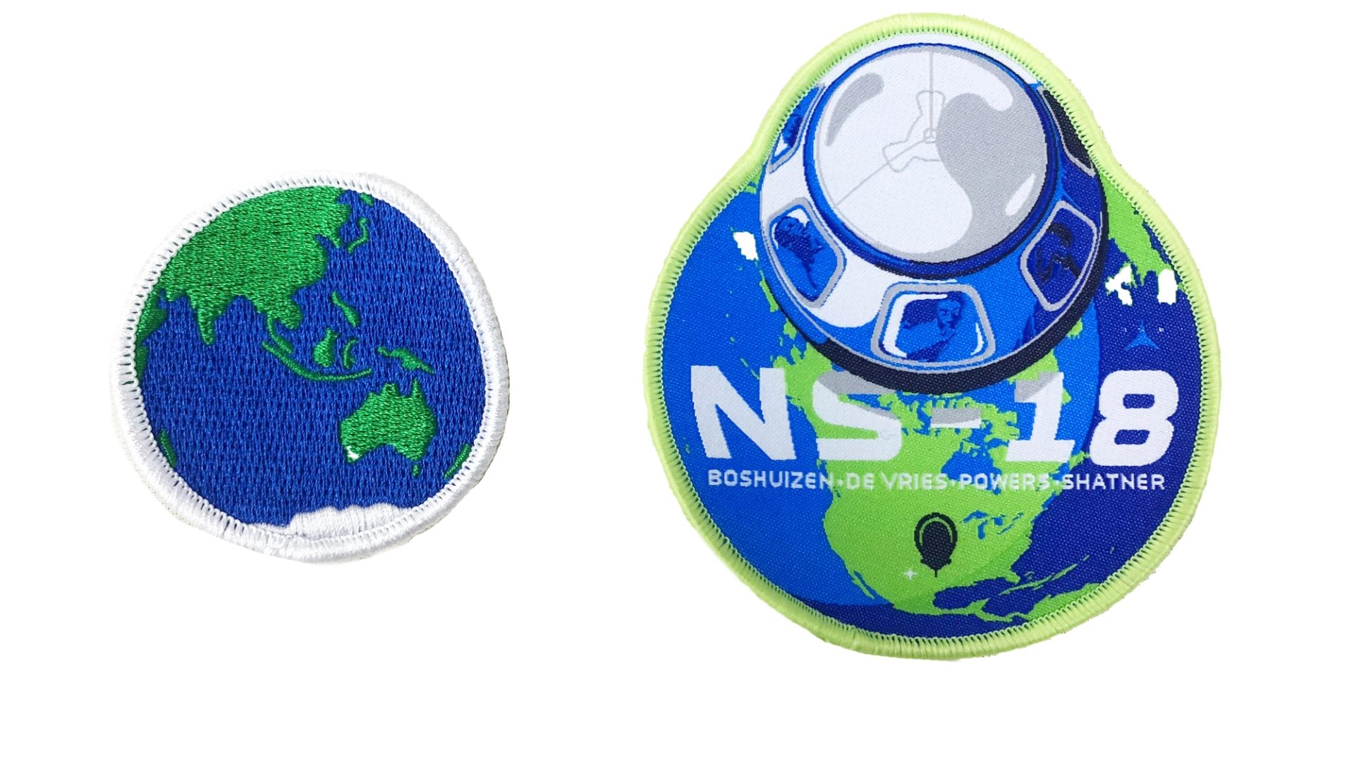 Official mission patch for Blue Origin spaceflight NS-18