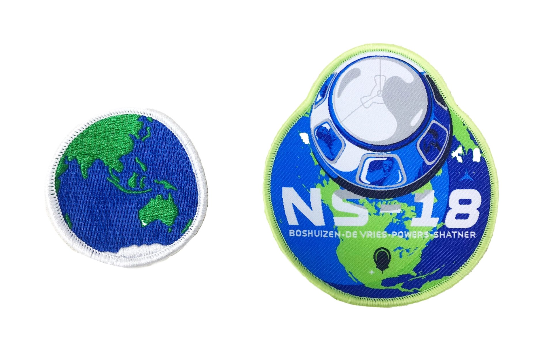 Official mission patch for Blue Origin spaceflight NS-18