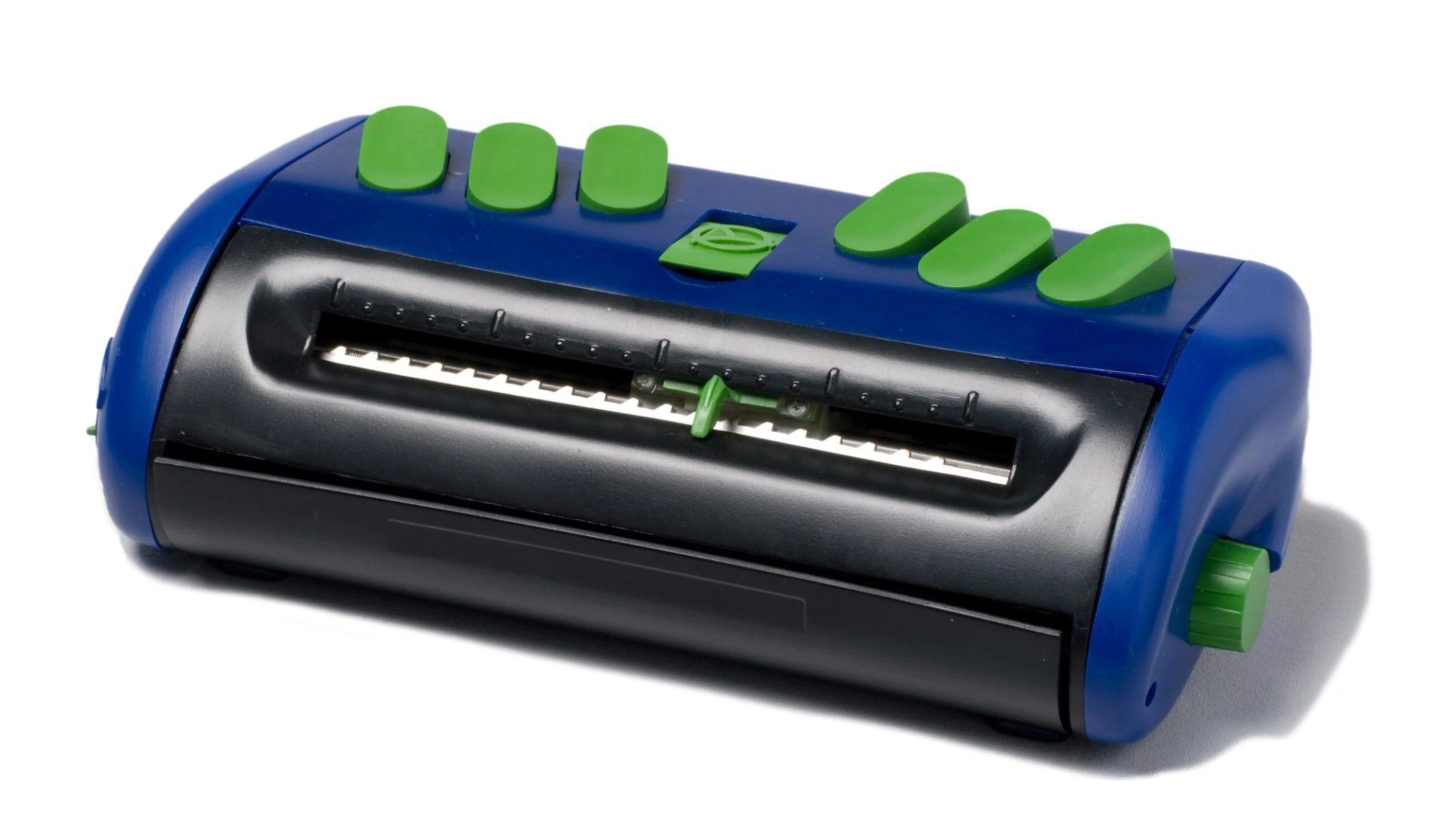 Plastic braille writer with 6-keys.
