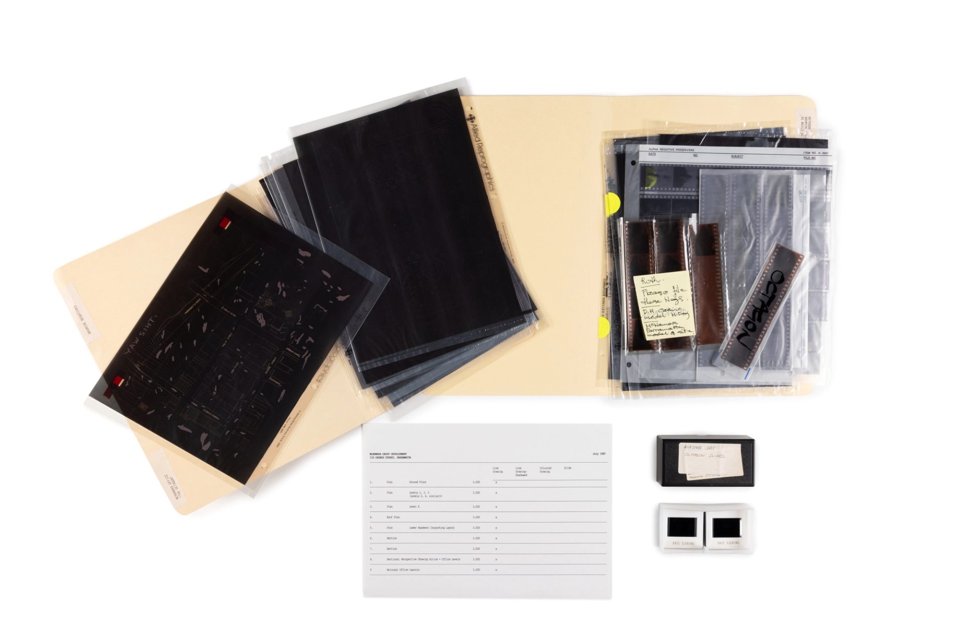 Folder of negatives.