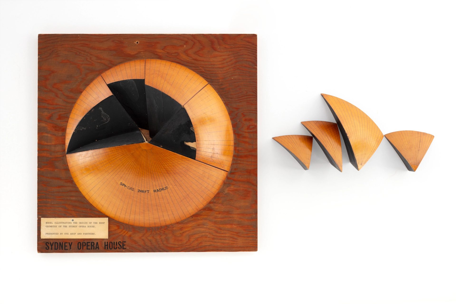 Architectural Model illustrating the Origin of the Roof Geometry of the Sydney Opera House, Australia 1961–1965, Designed by Jørn Utzon