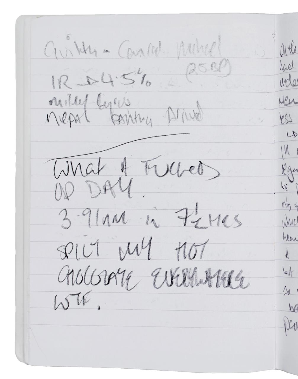 Notebook entry.