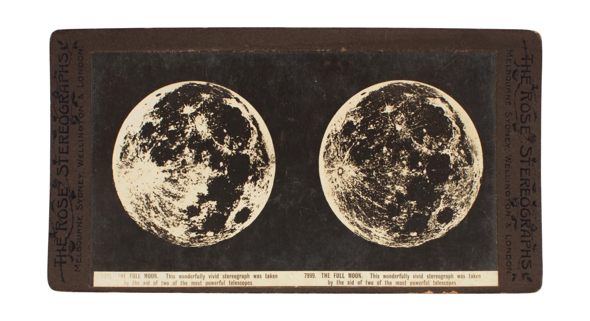 A sepia image of two full moons