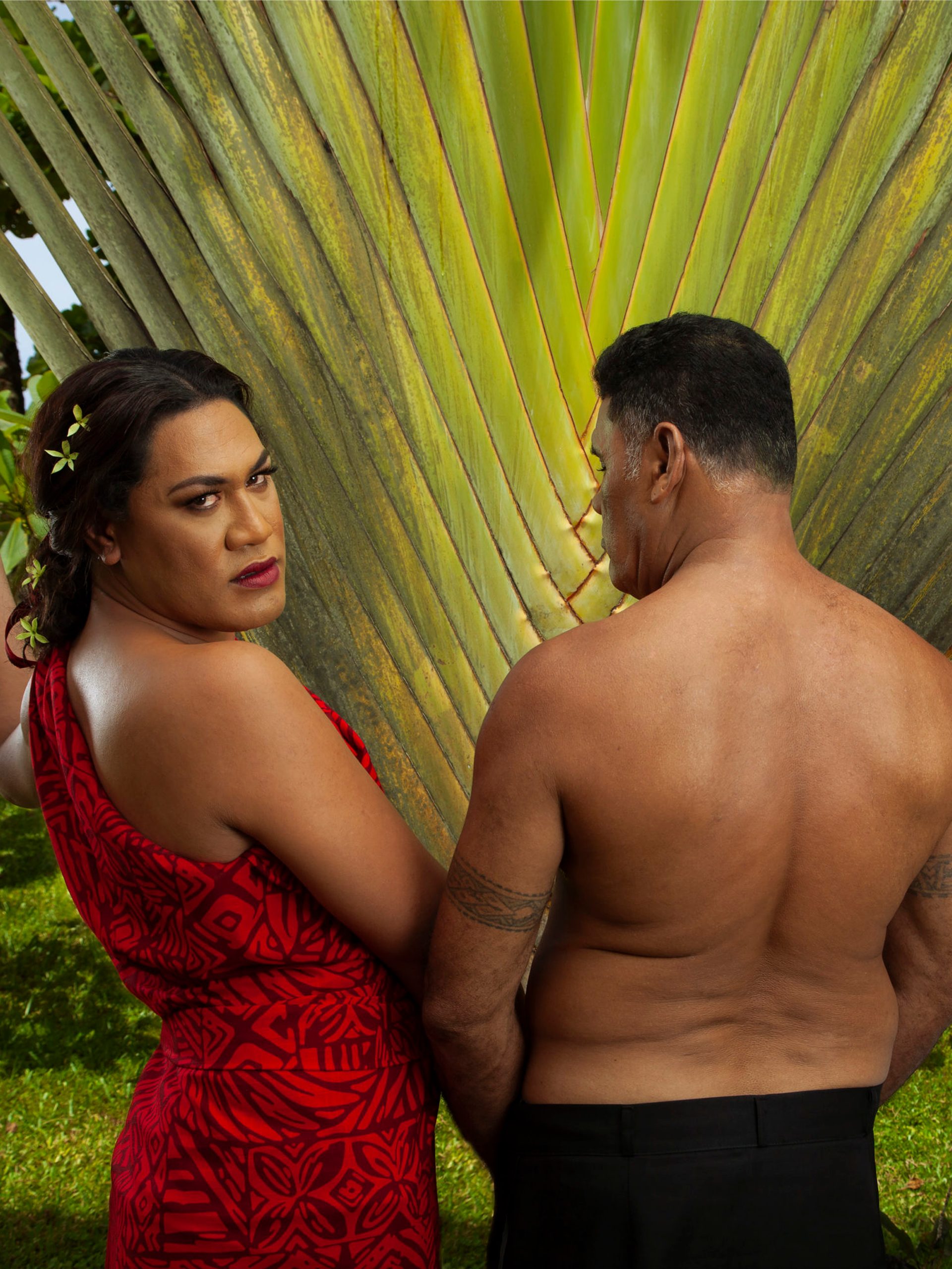 people posing for the camera