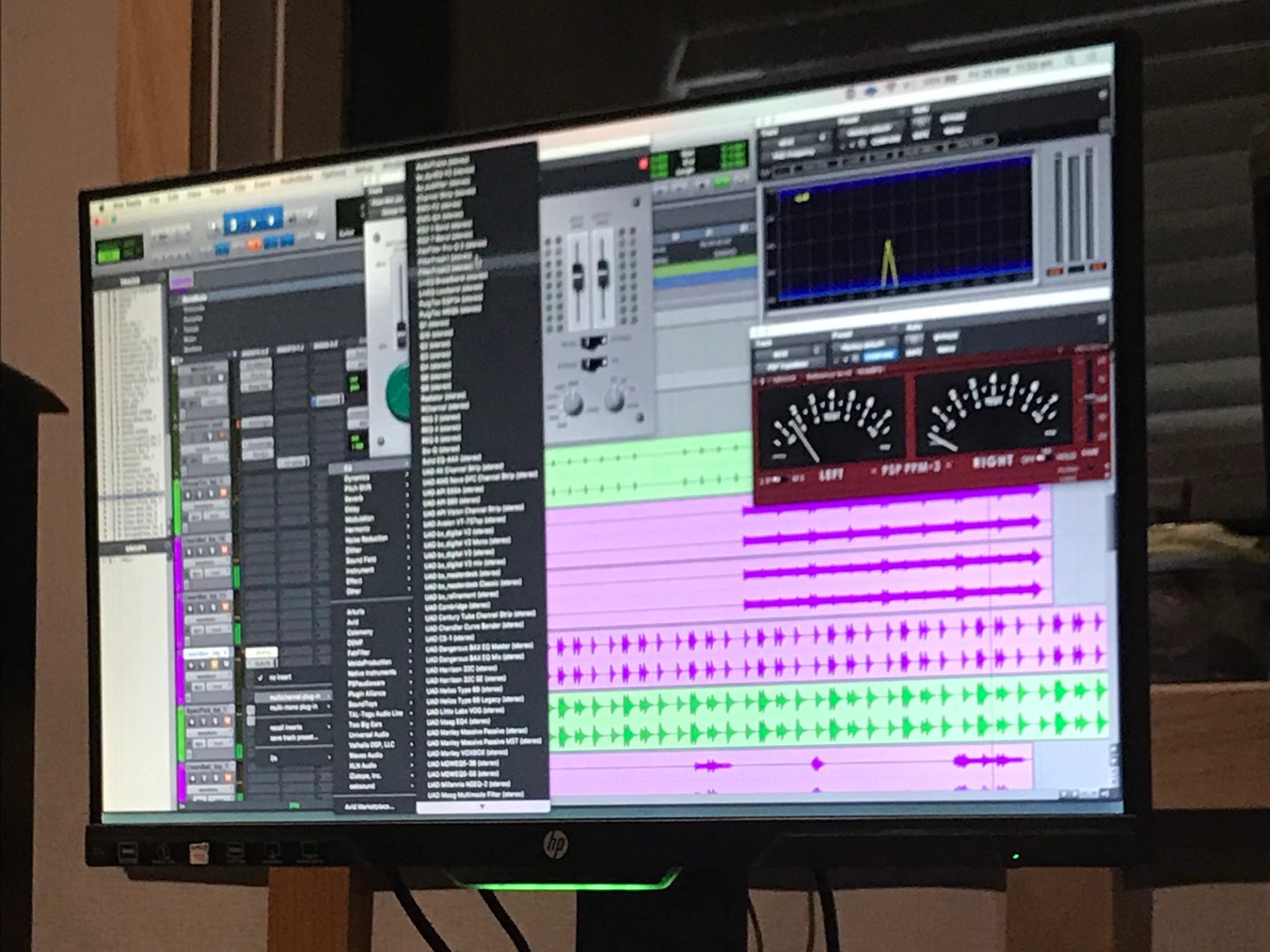 Music Production software in action.
