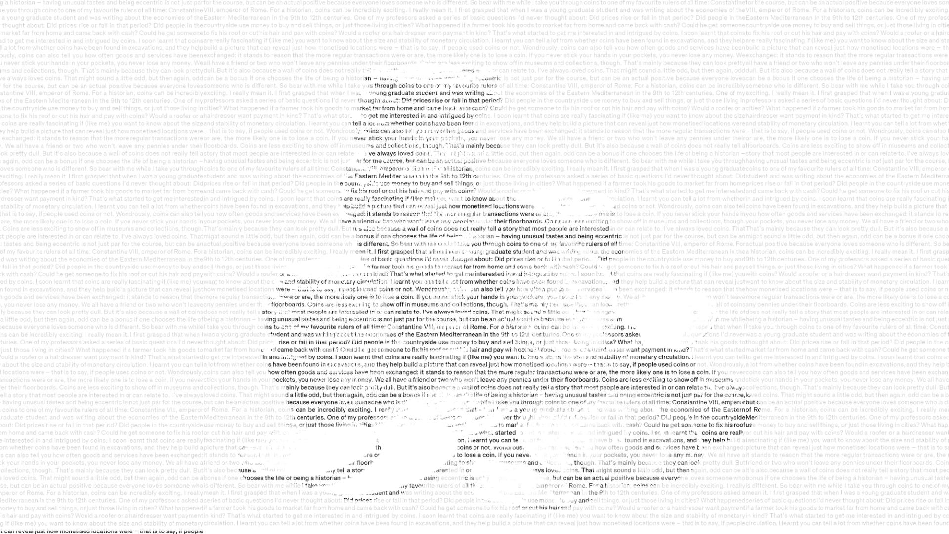 Coins made with the text from this article.