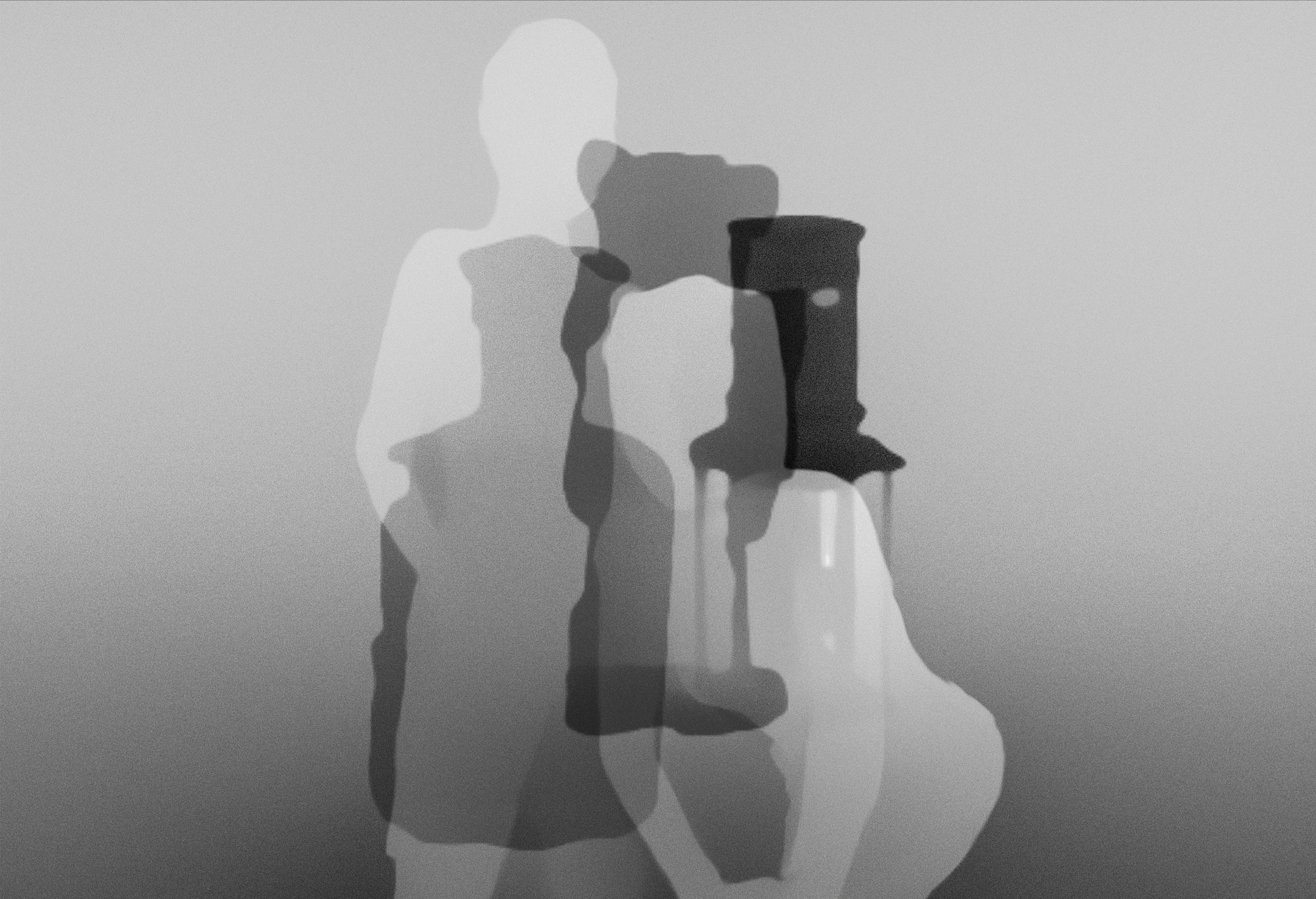 Figures of humans and objects overlayed.