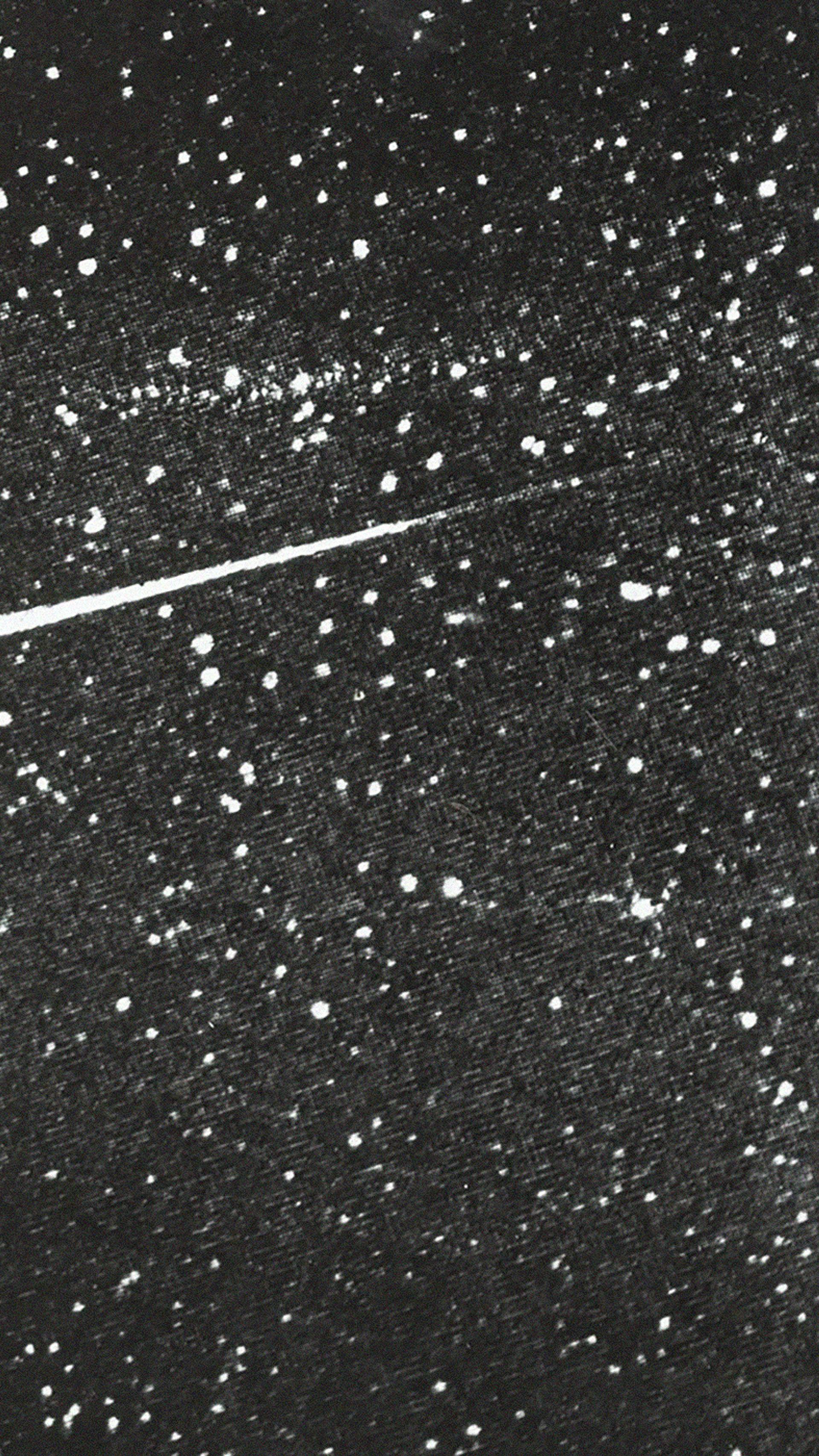 Lantern slide of a meteor flight.