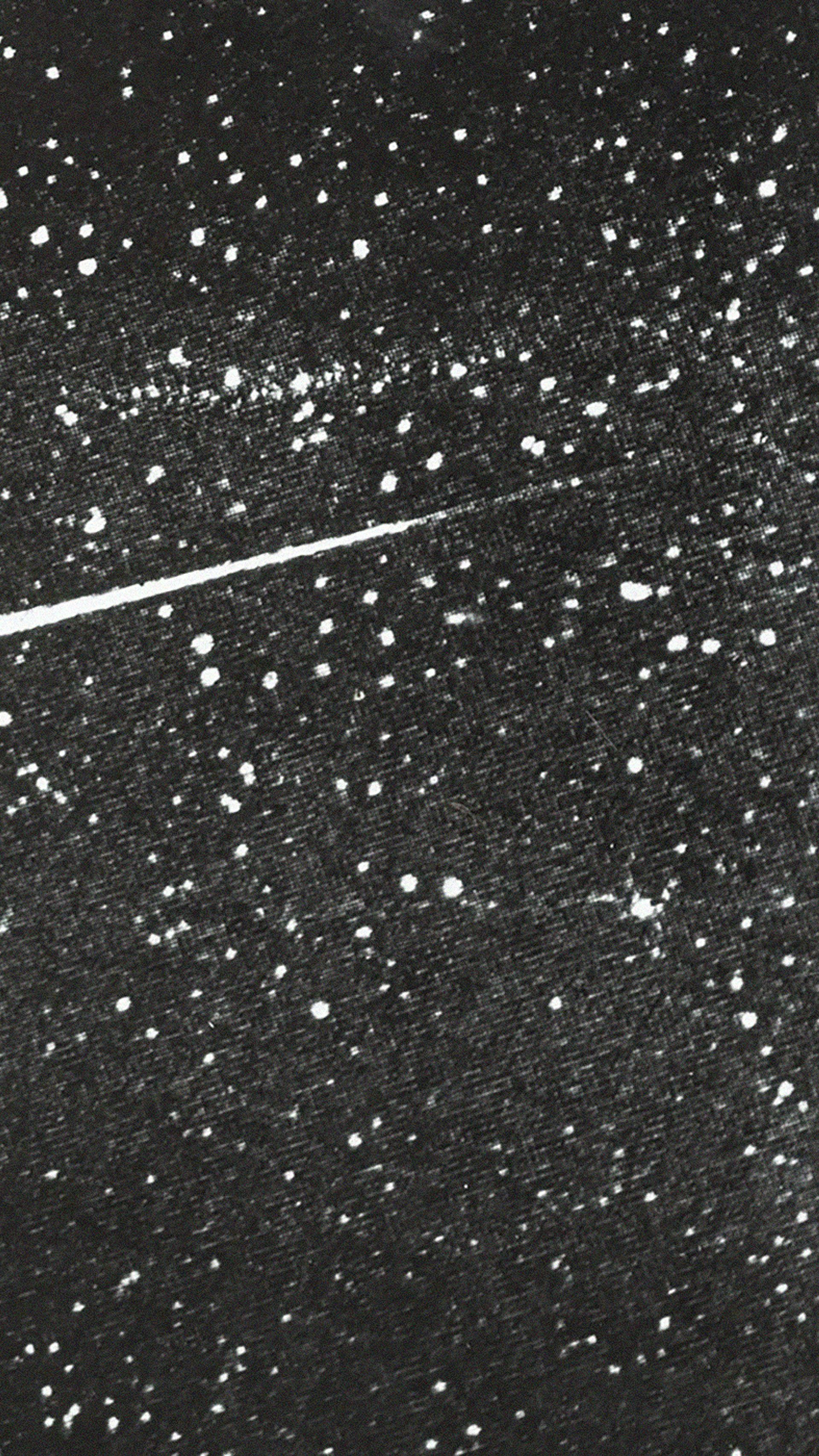 Lantern slide of a meteor flight.
