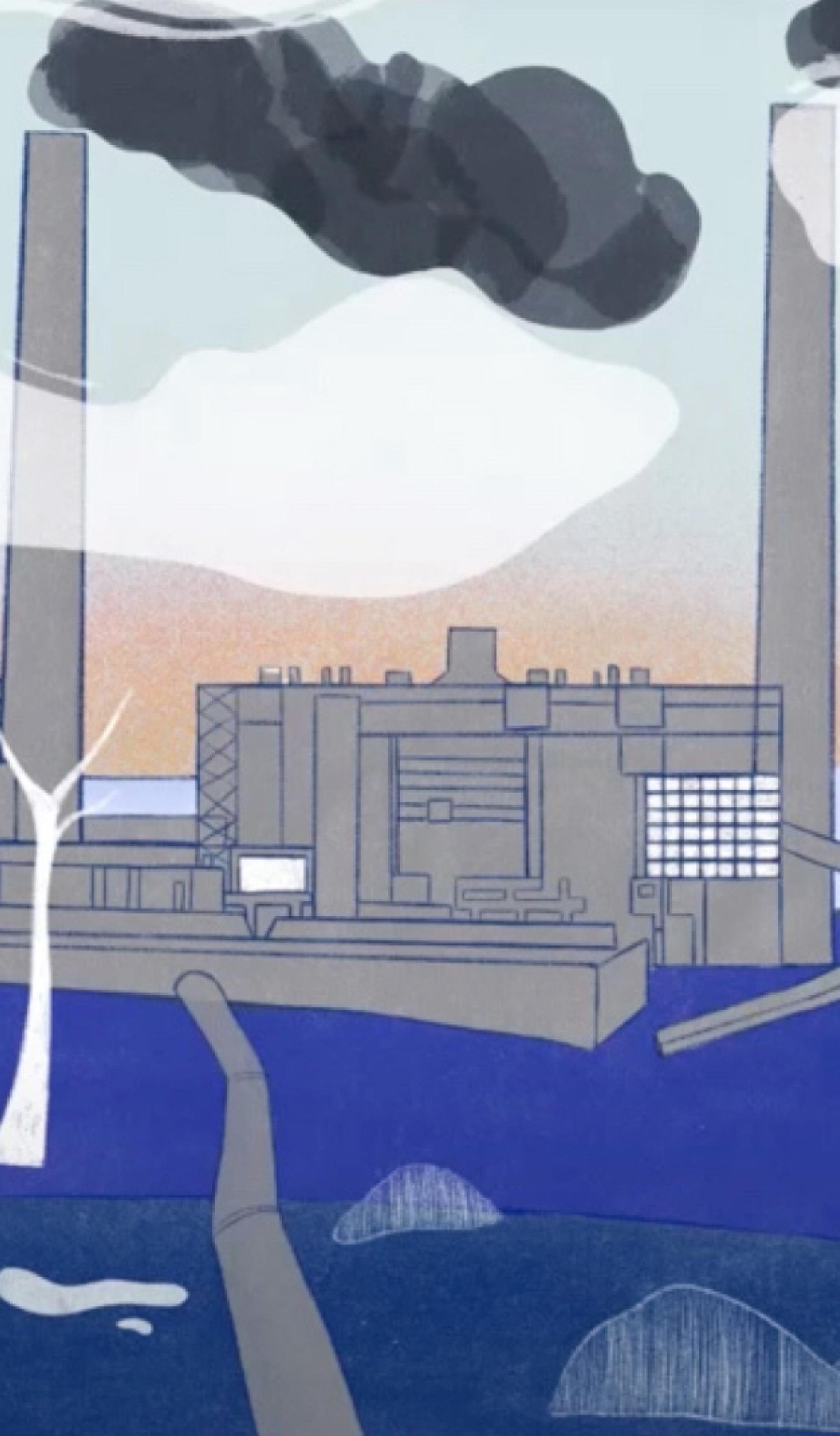 Illustration of a power station