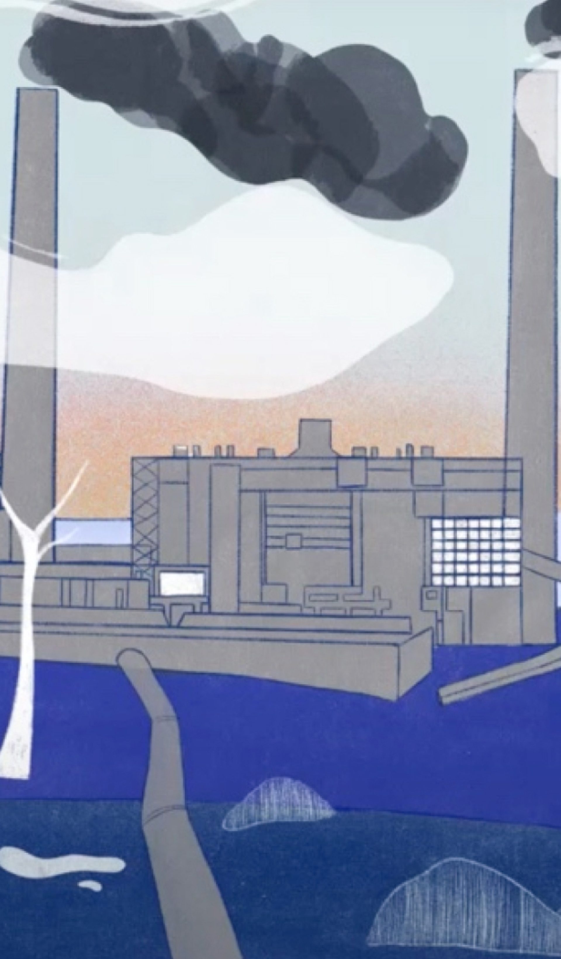 Illustration of a power station