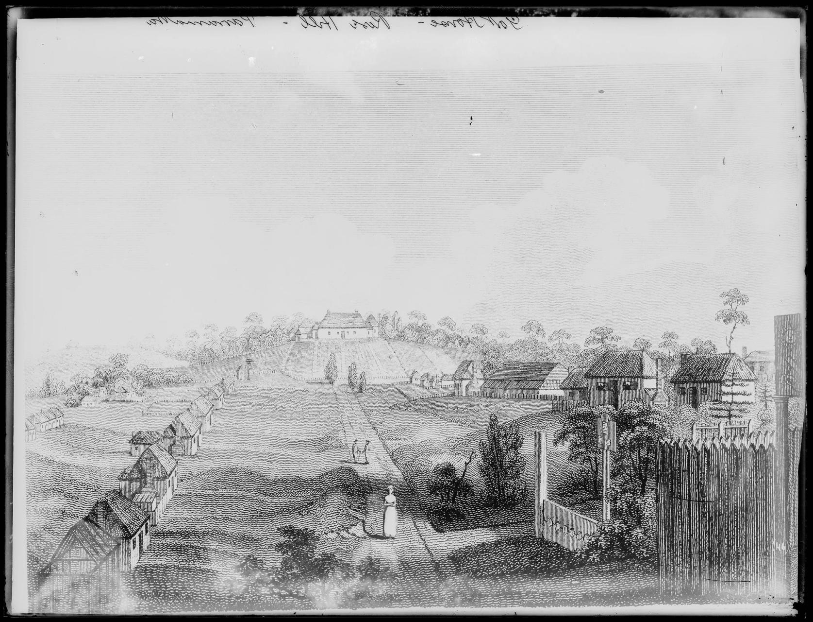 Illustration of a house on a property.