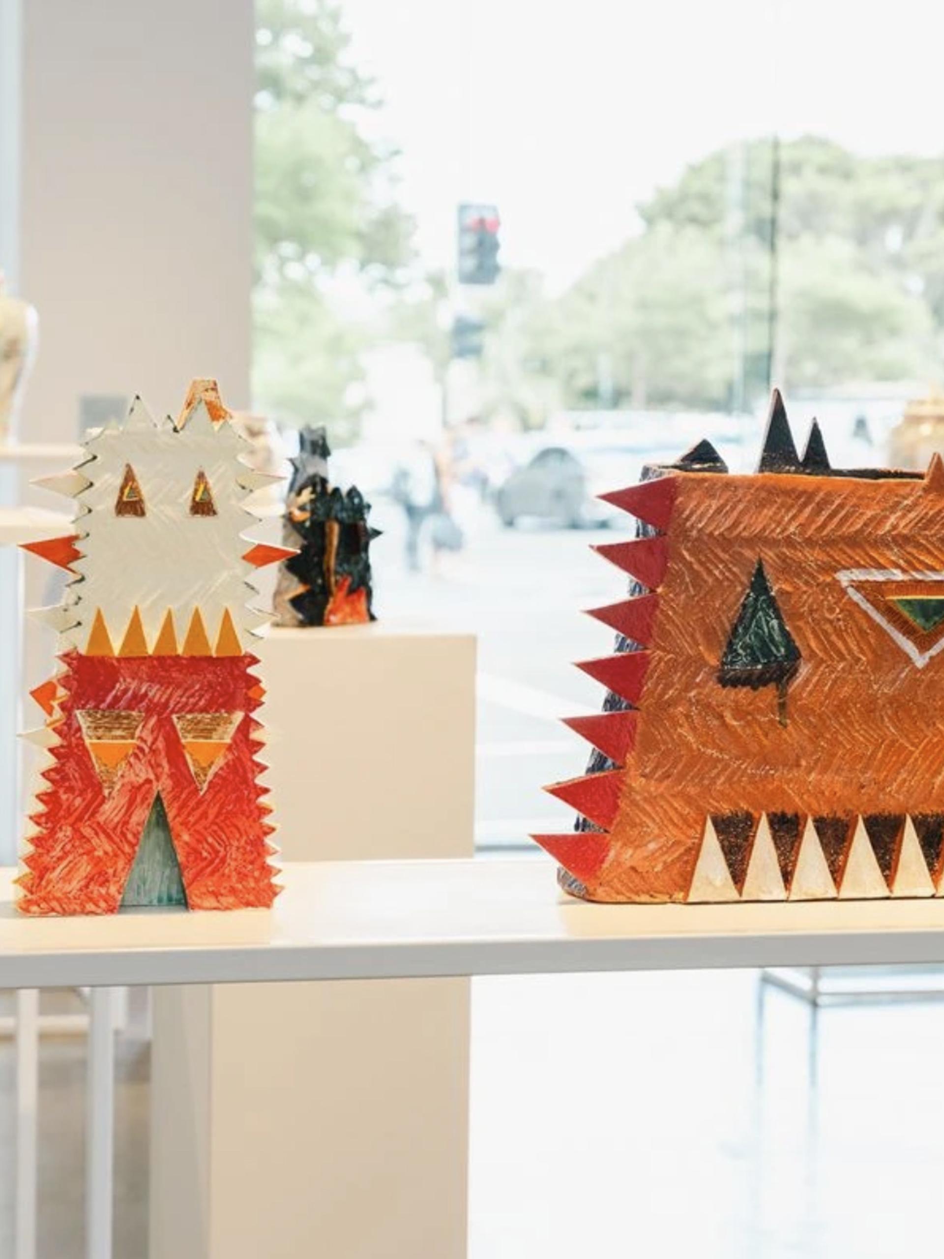 Sculptures in exhibition.