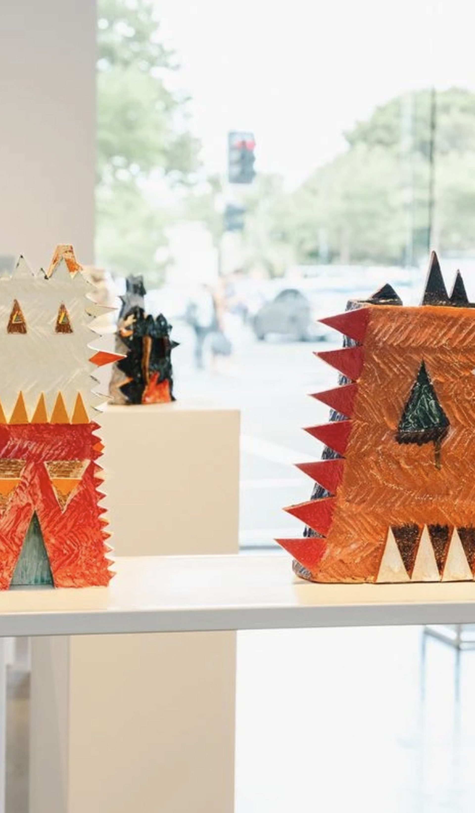 Sculptures in exhibition.