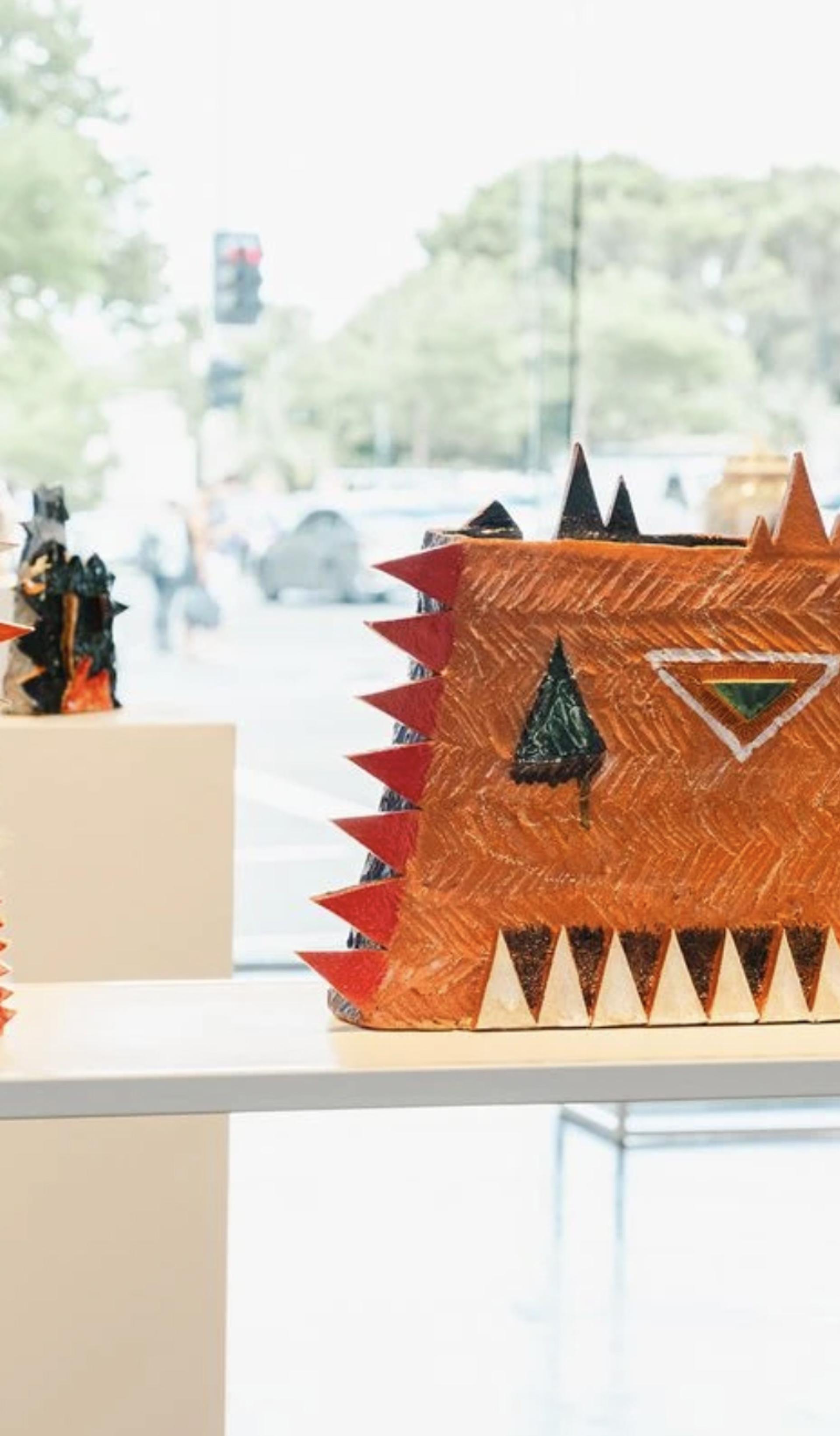 Sculptures in exhibition.
