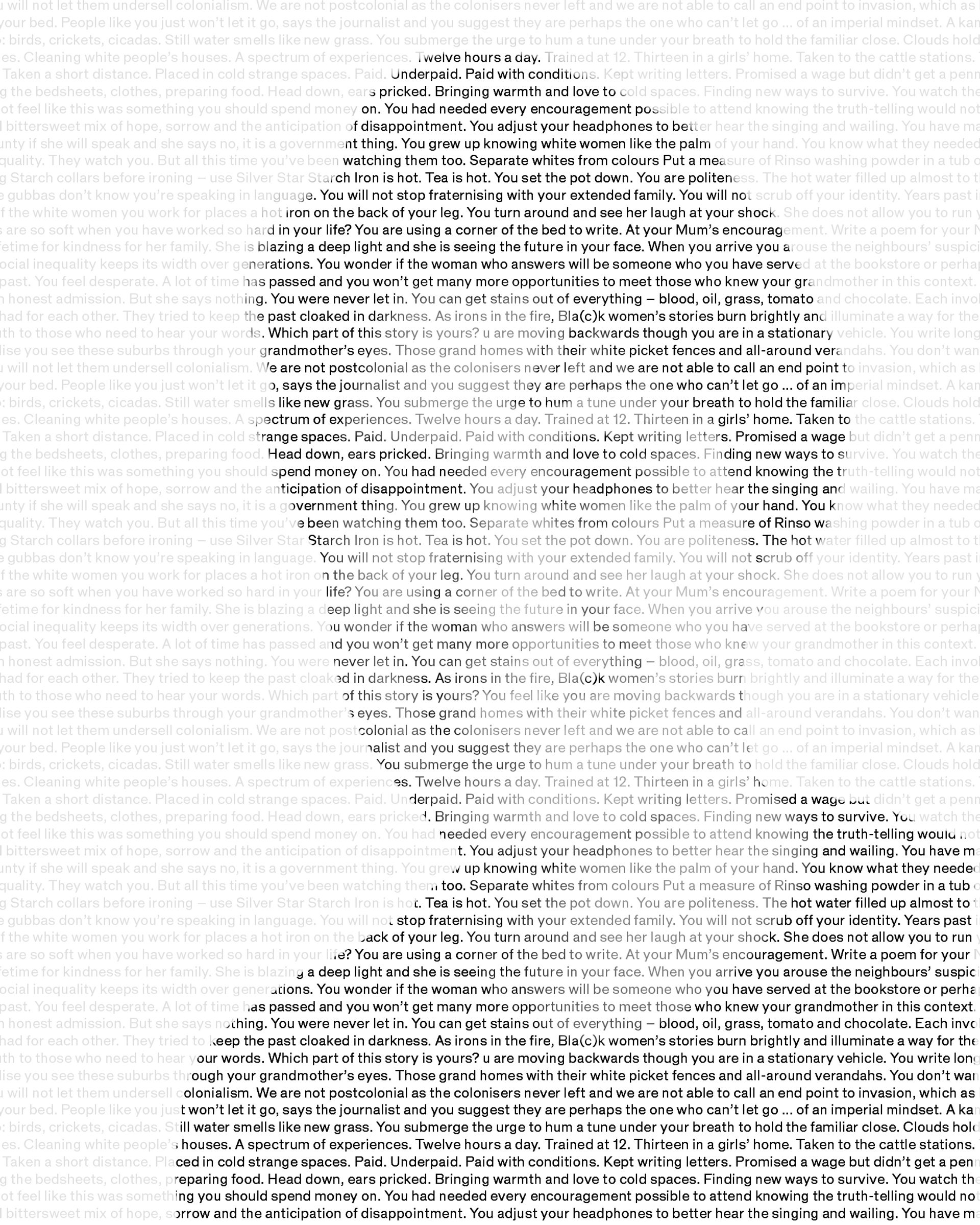 Black and white portrait of the author, Ellen Van Neerven with a small text overlay.