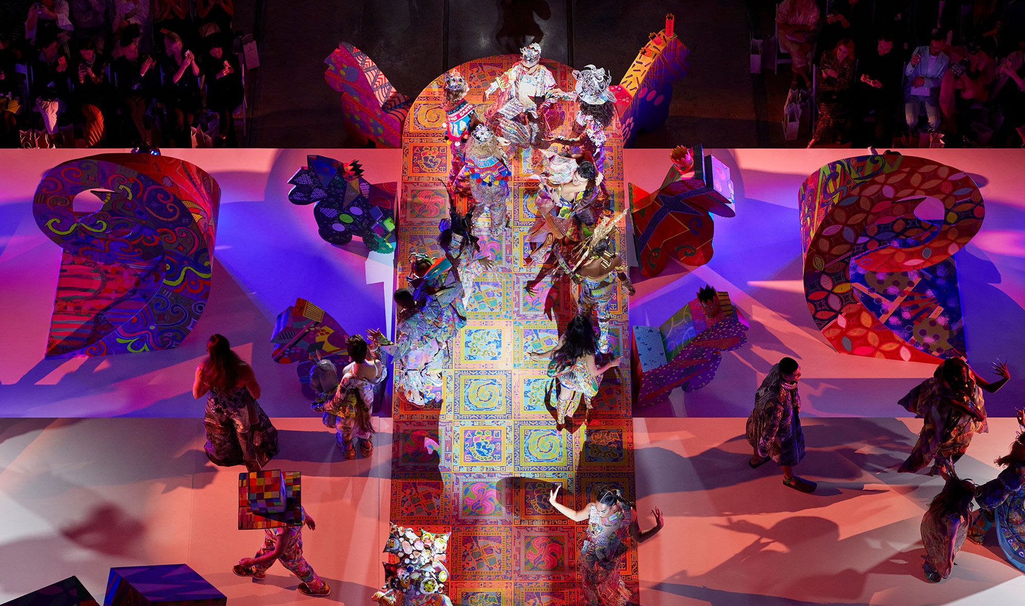 An aerial view of Iordanes Spyridon Gogos AAFW 2022 Runway Show