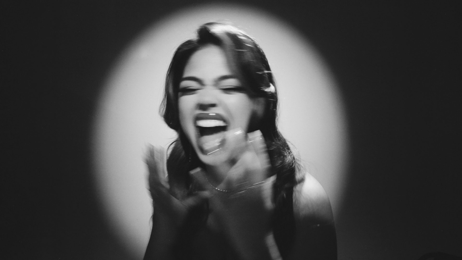 Black and white press image of musician gemma ylana.