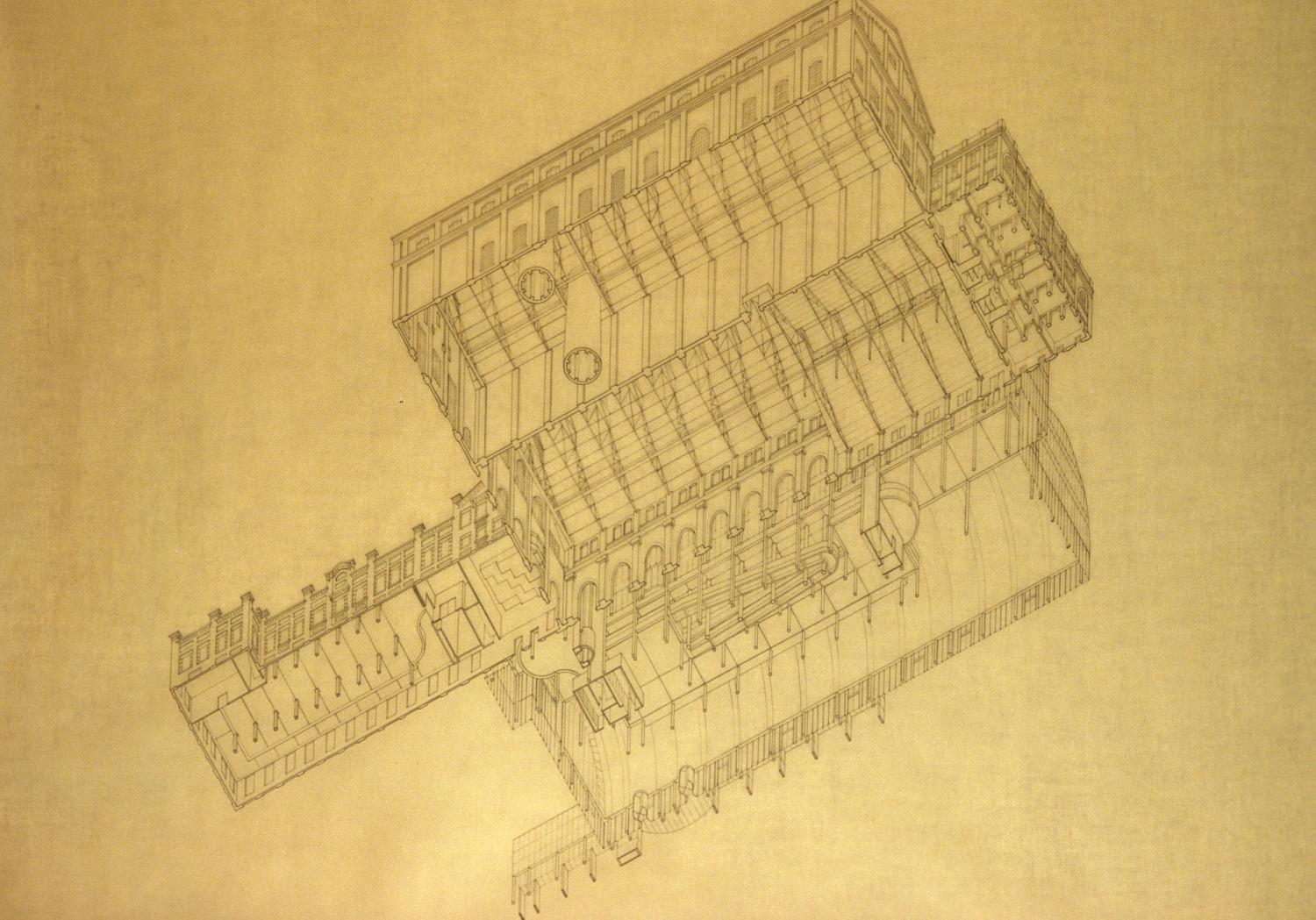 Axonometric floor plan of the new Powerhouse museum