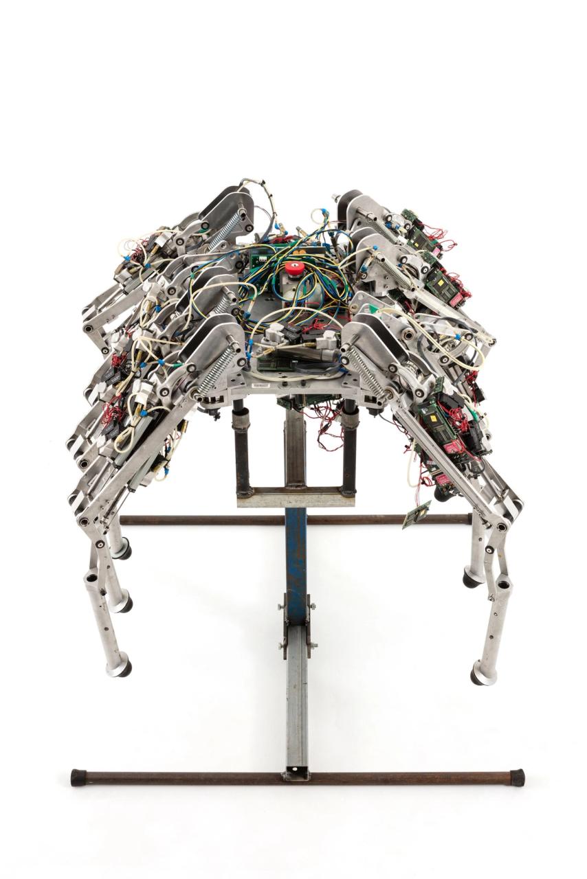 Metal robot with six legs