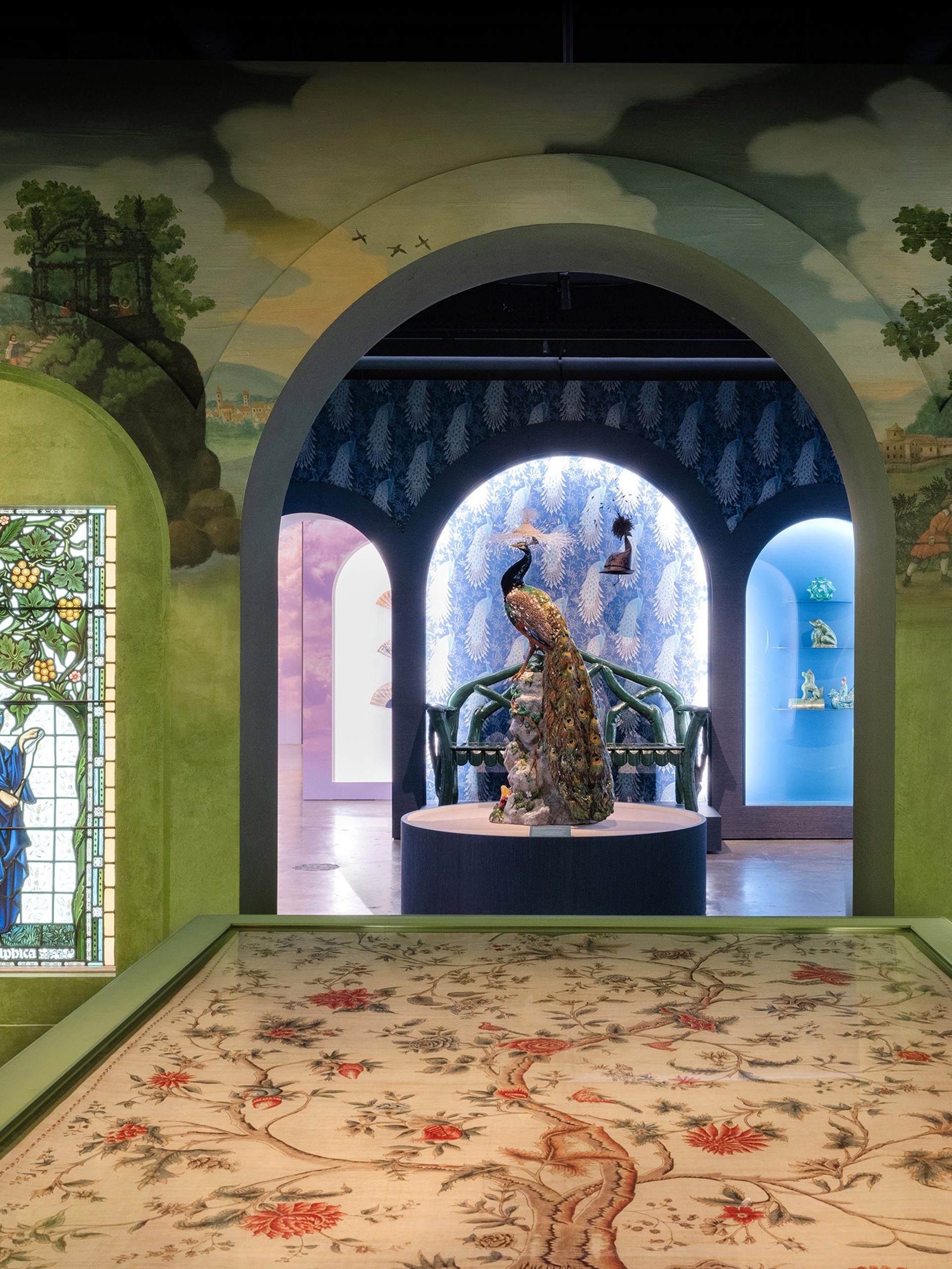 Arches in a room with Collection items