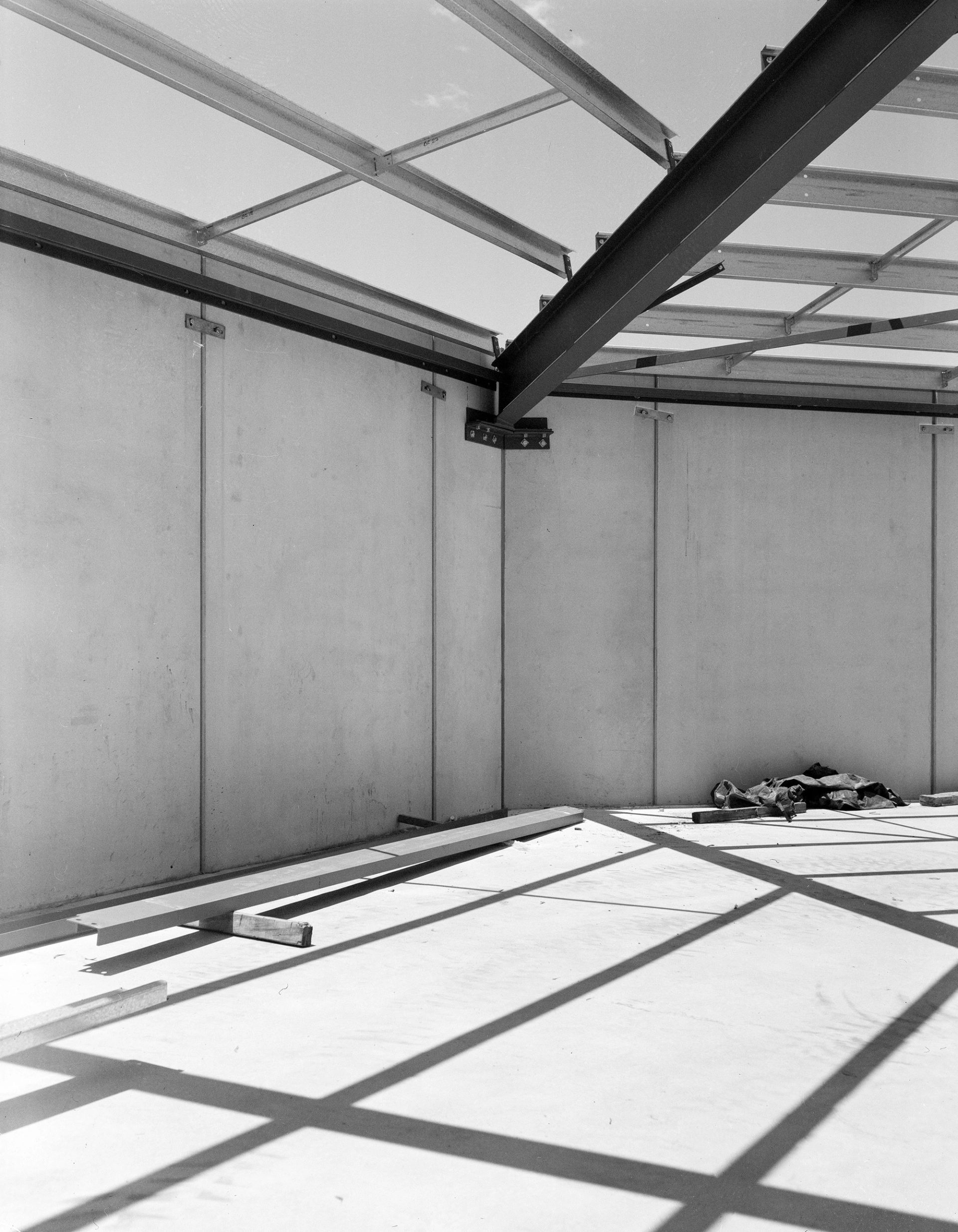 Construction site, metal frames