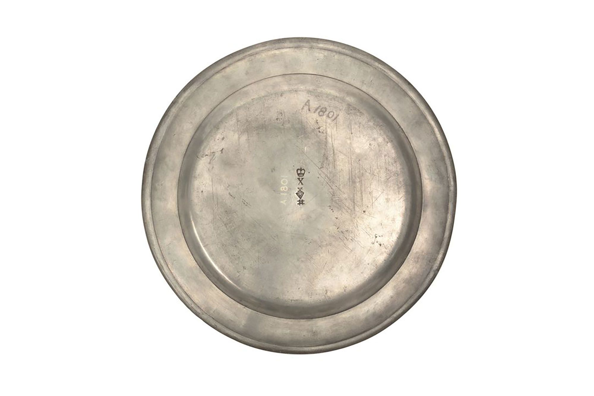 Pewter circular plate