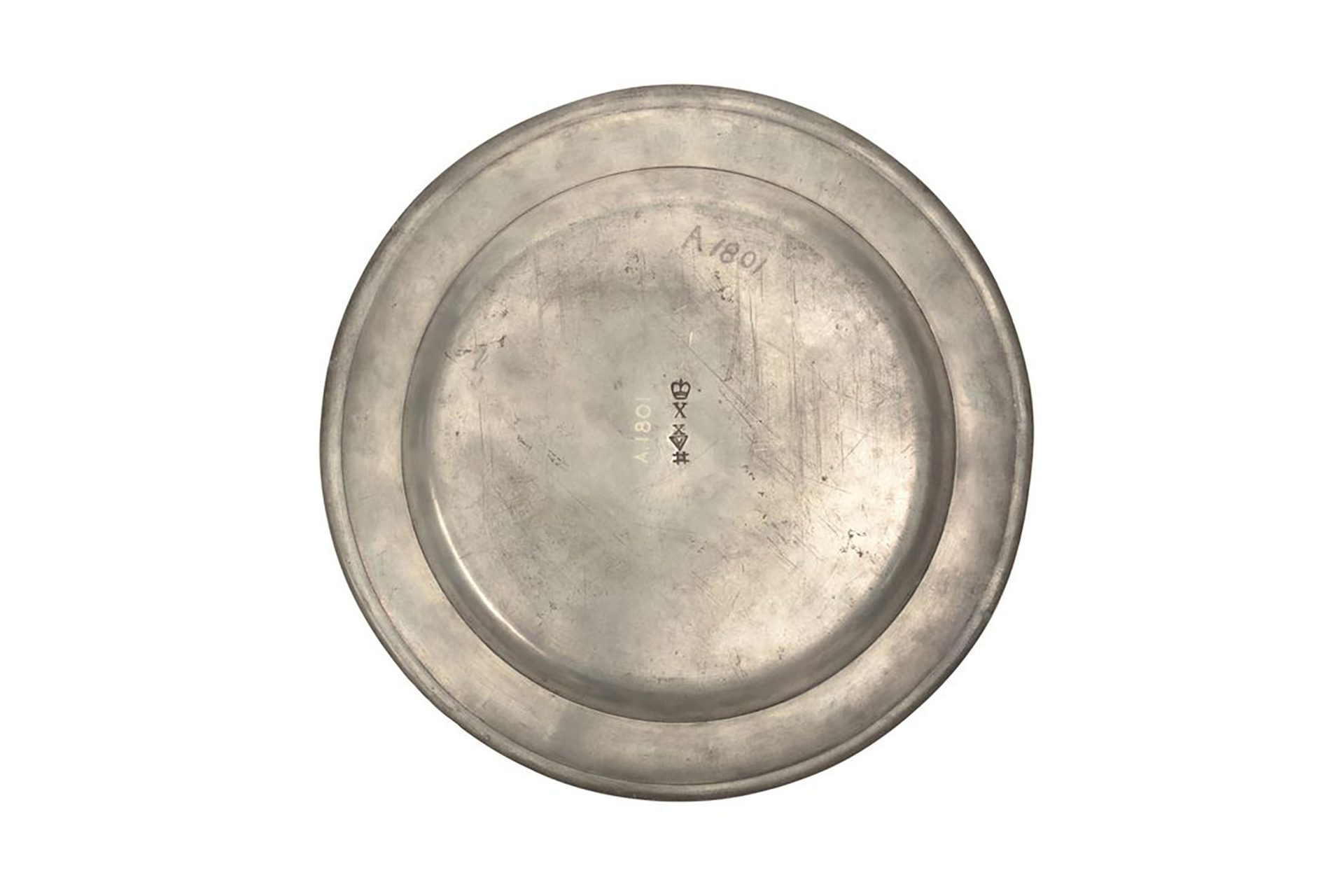 Pewter circular plate