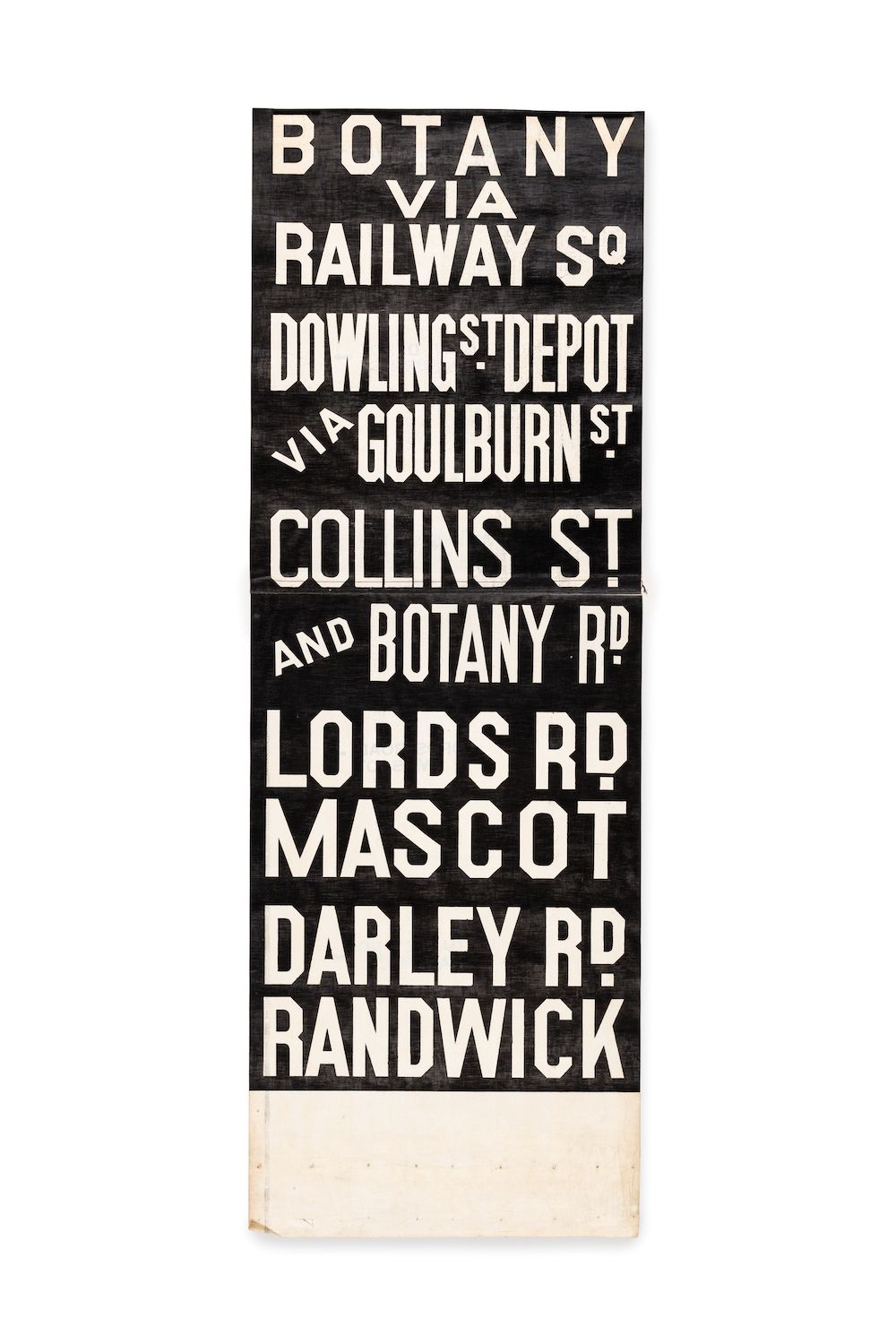 Black sign with white lettering stating destination names.