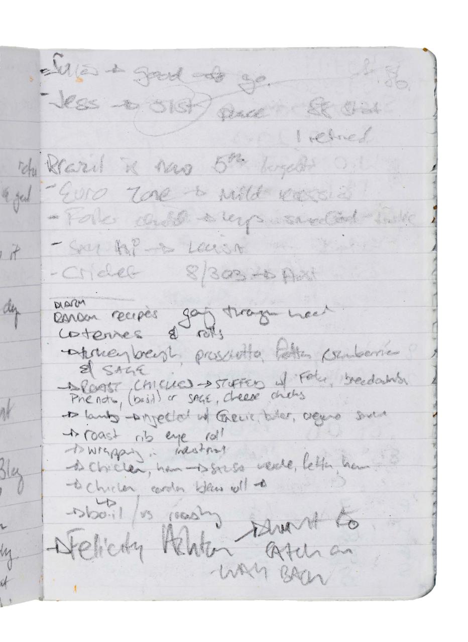 Notebook entry.