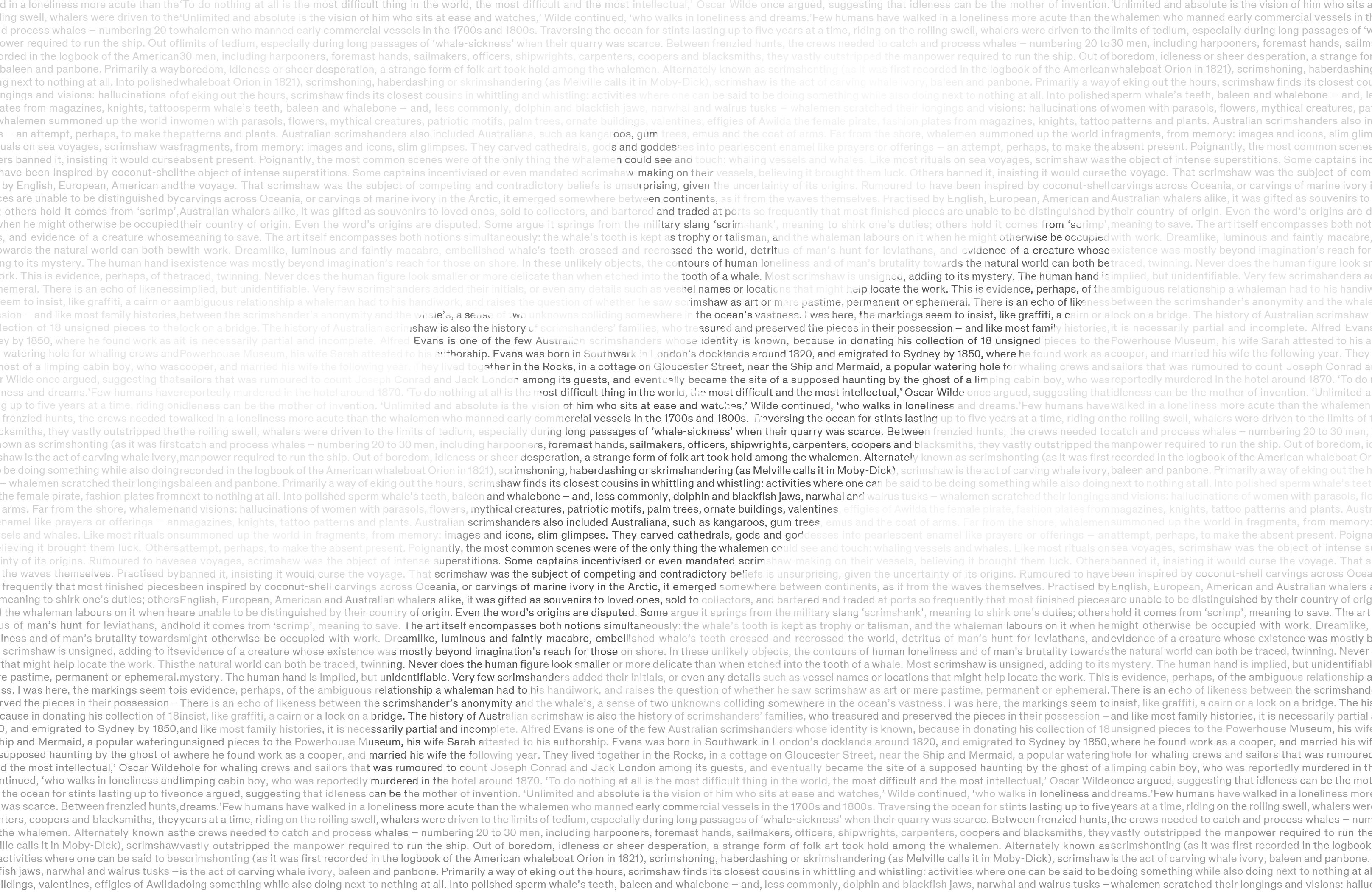 Whale image with text atop to build the image.