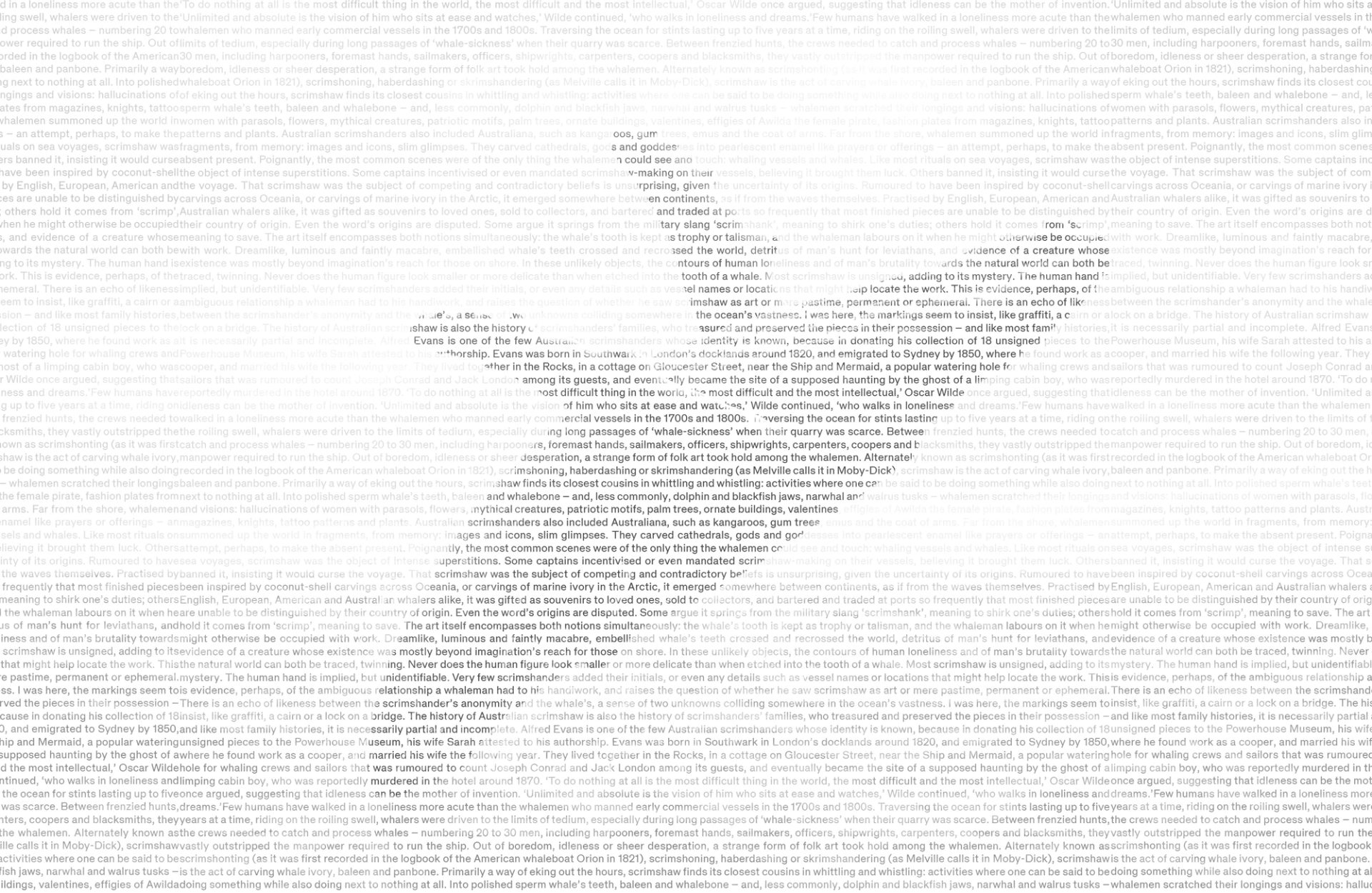 Whale image with text atop to build the image.
