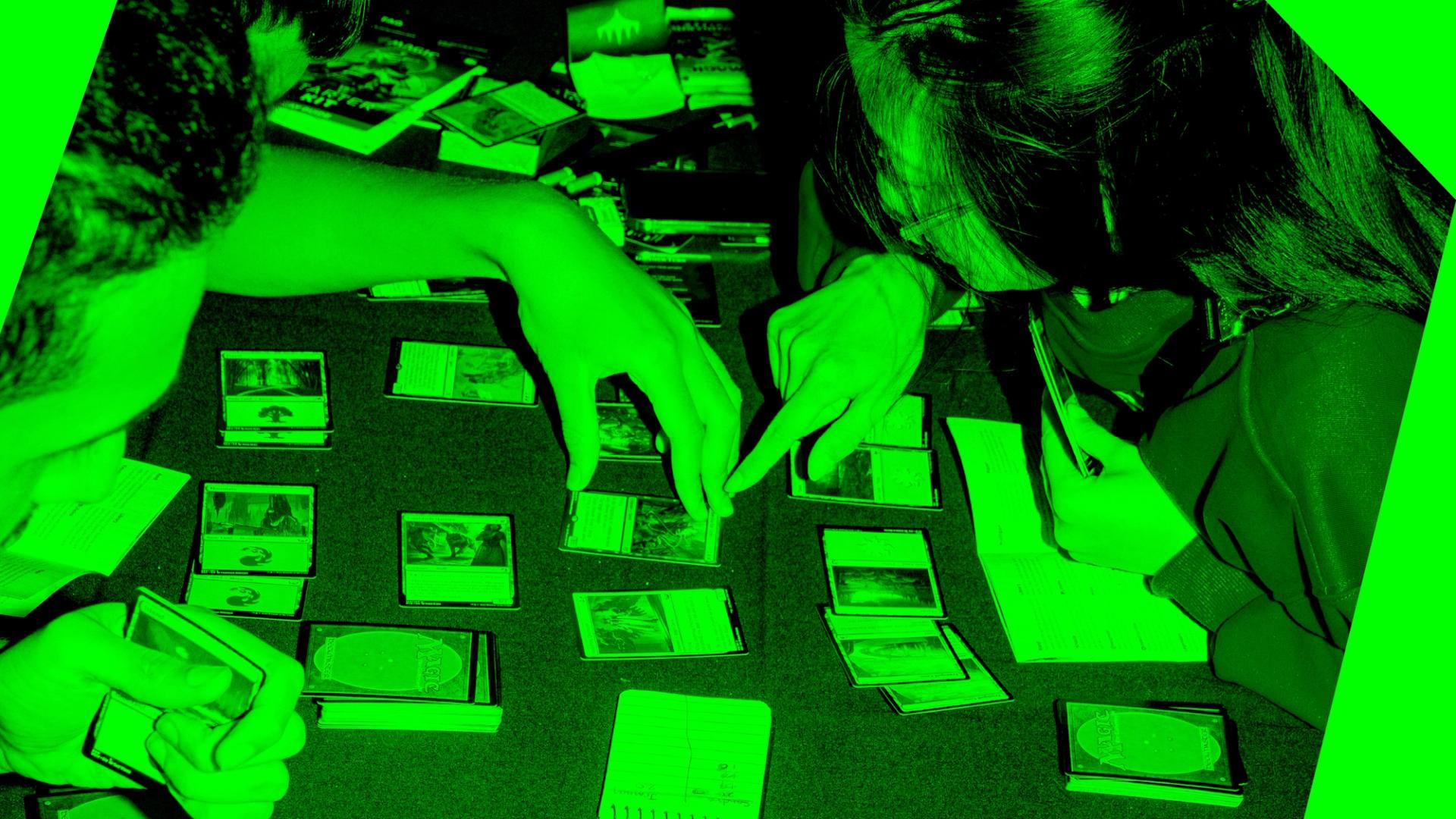 People playing Magic: The Gathering at Powerhouse Late: Games