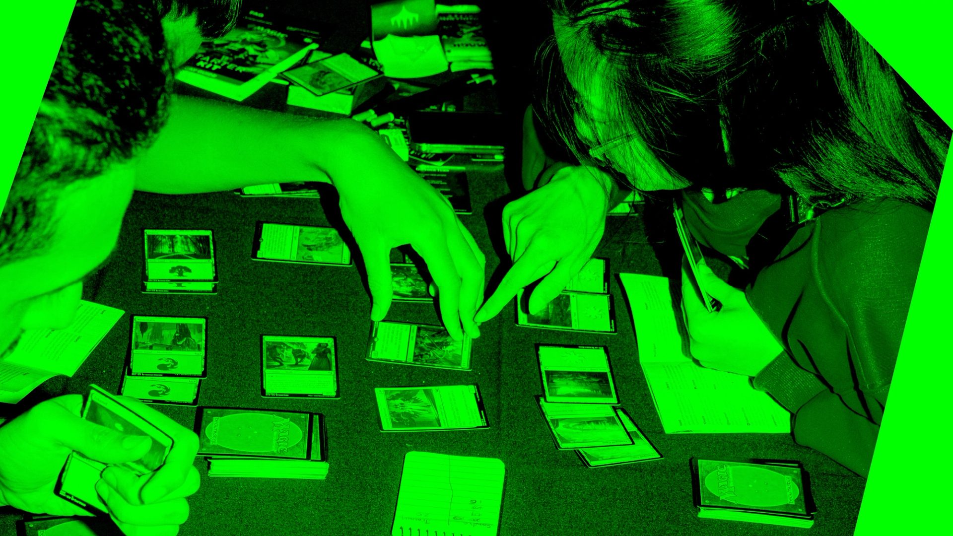 People playing Magic: The Gathering at Powerhouse Late: Games