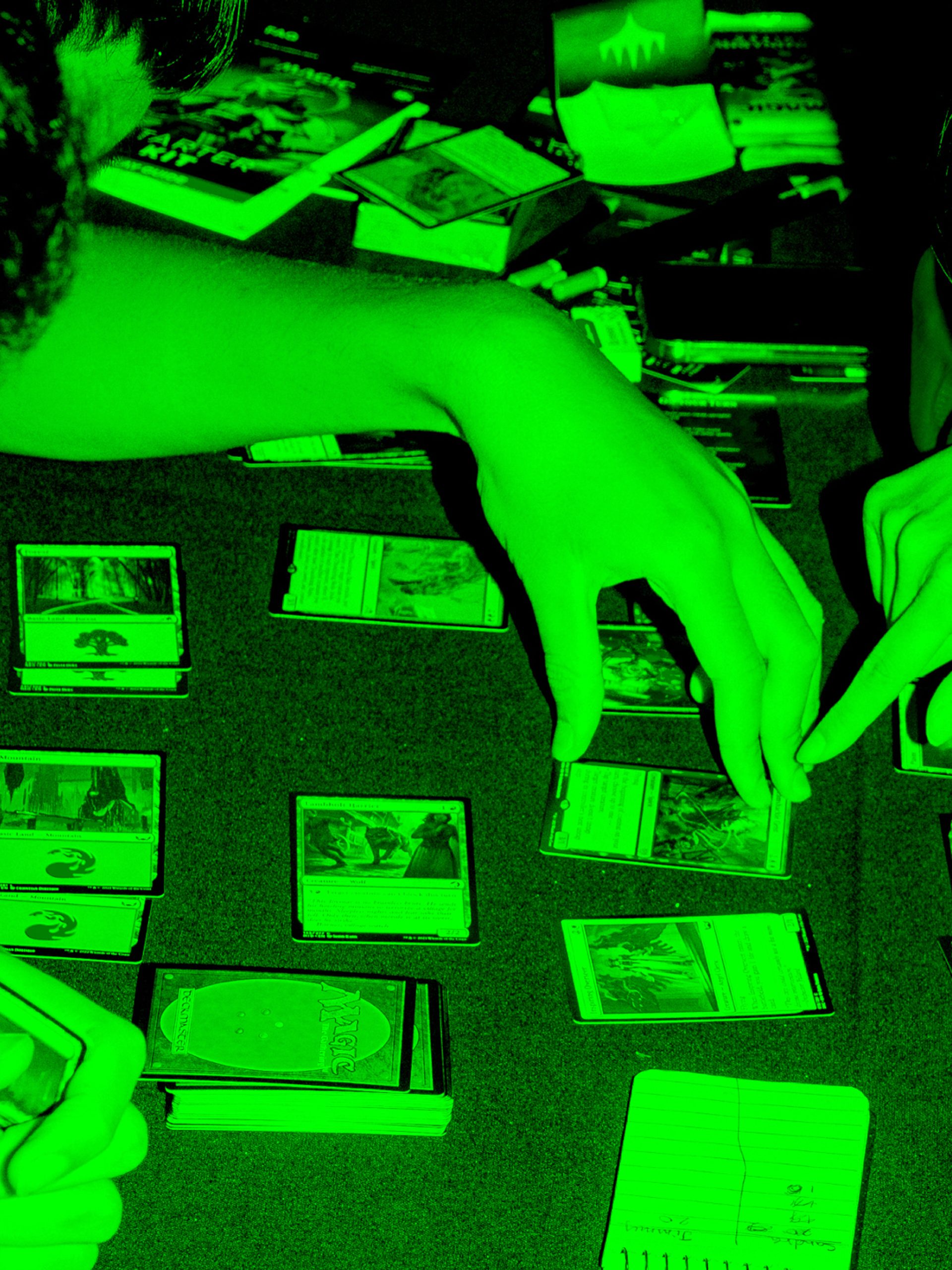 People playing Magic: The Gathering at Powerhouse Late: Games