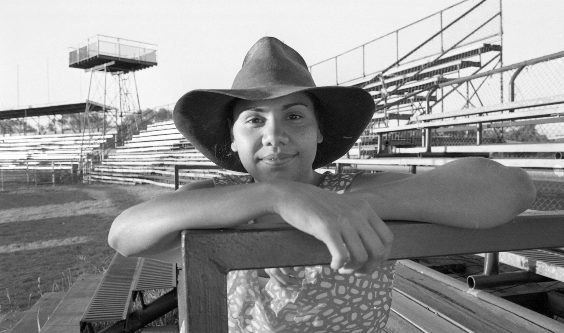 Deborah Mailman looking at the camera.