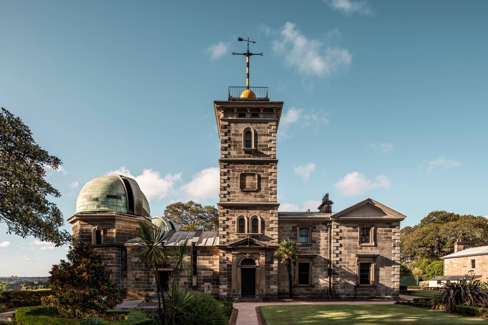 Old towering building, with observatory on the left of image.