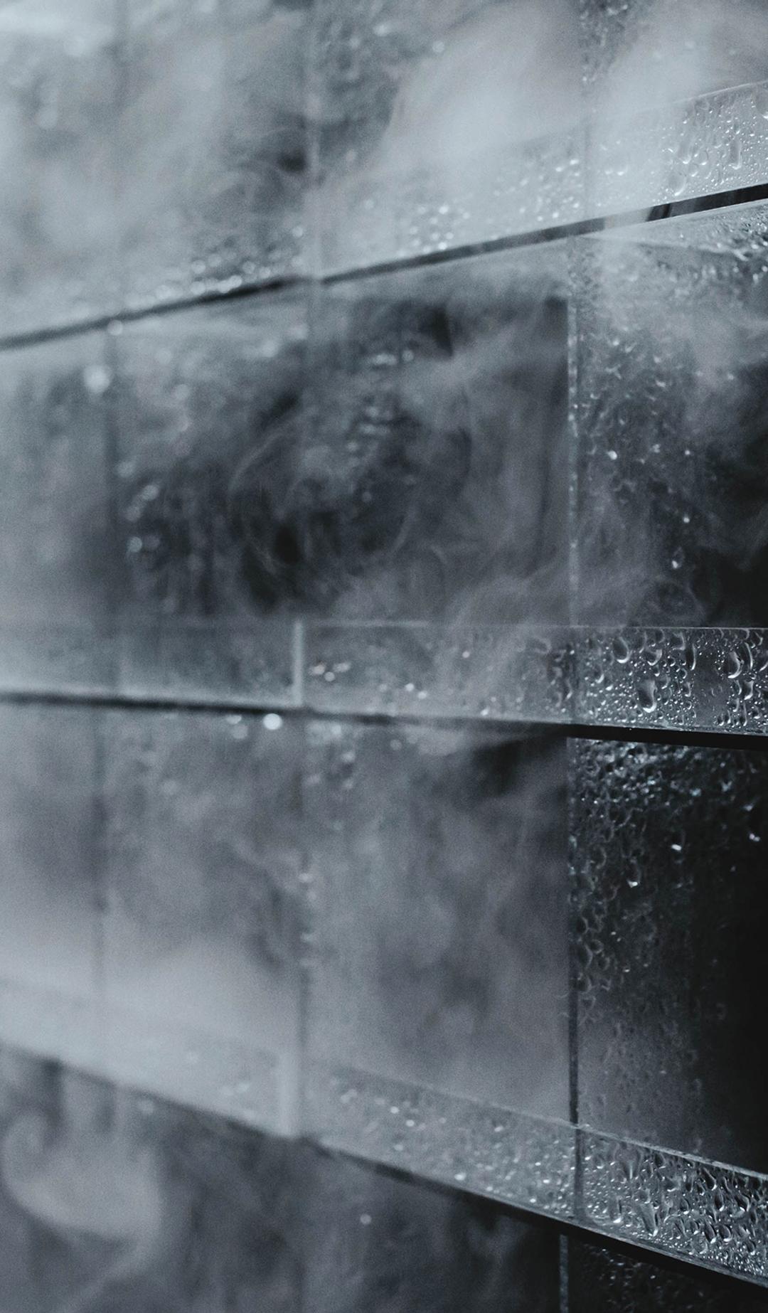 misty vertical squares