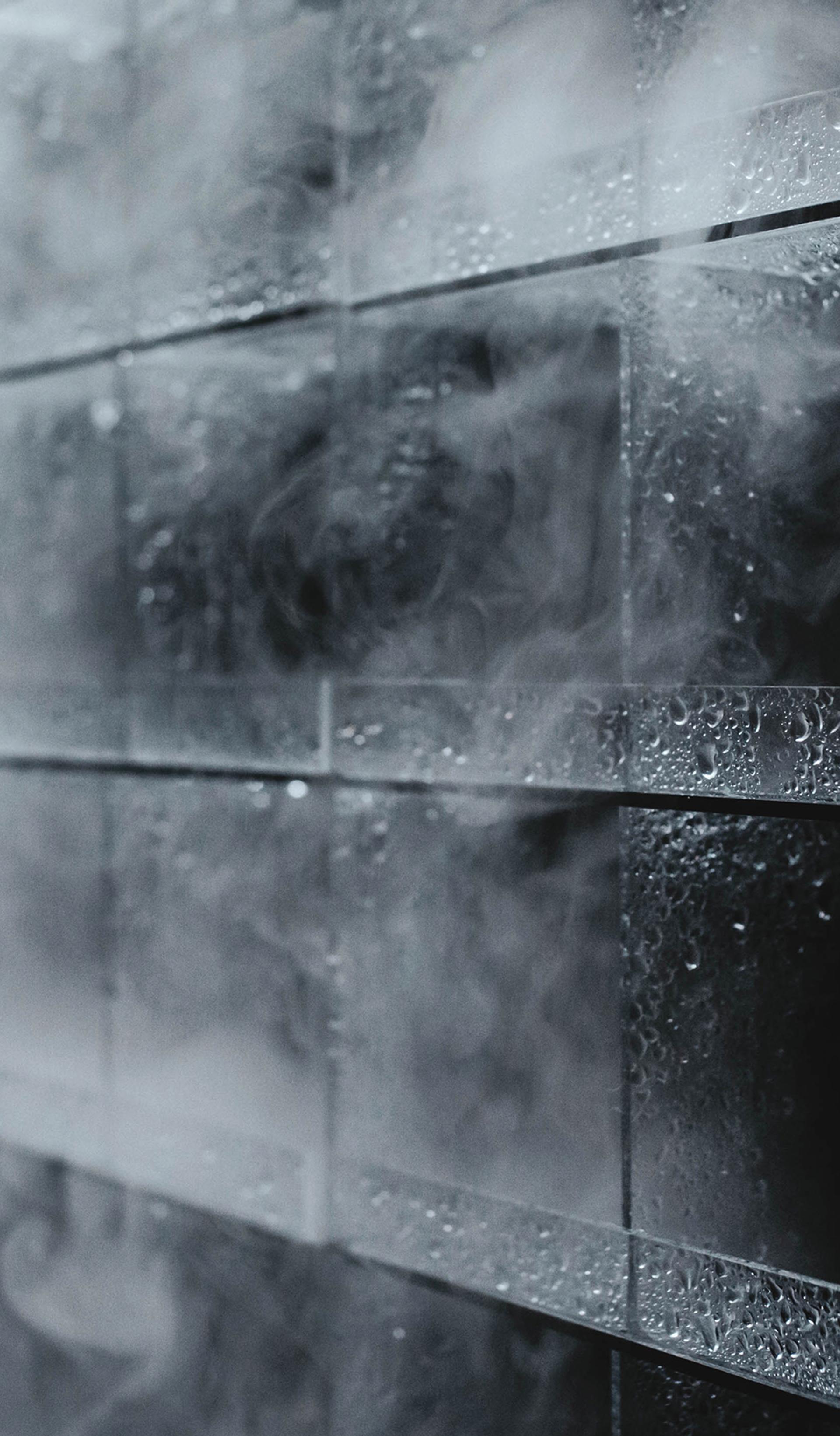 misty vertical squares