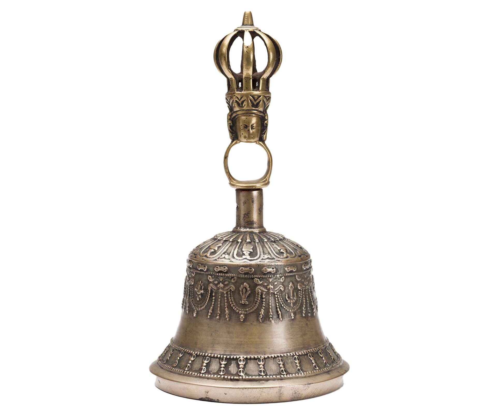 Bell, five-metal bronze alloy, Tibet, 1700–1800s