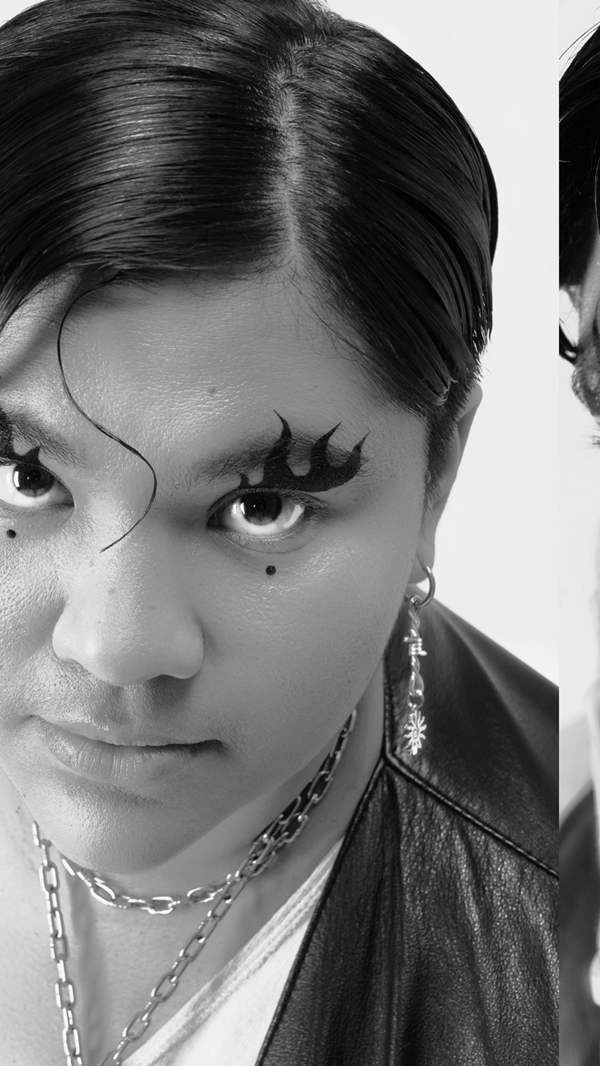 Two portraits of she/they